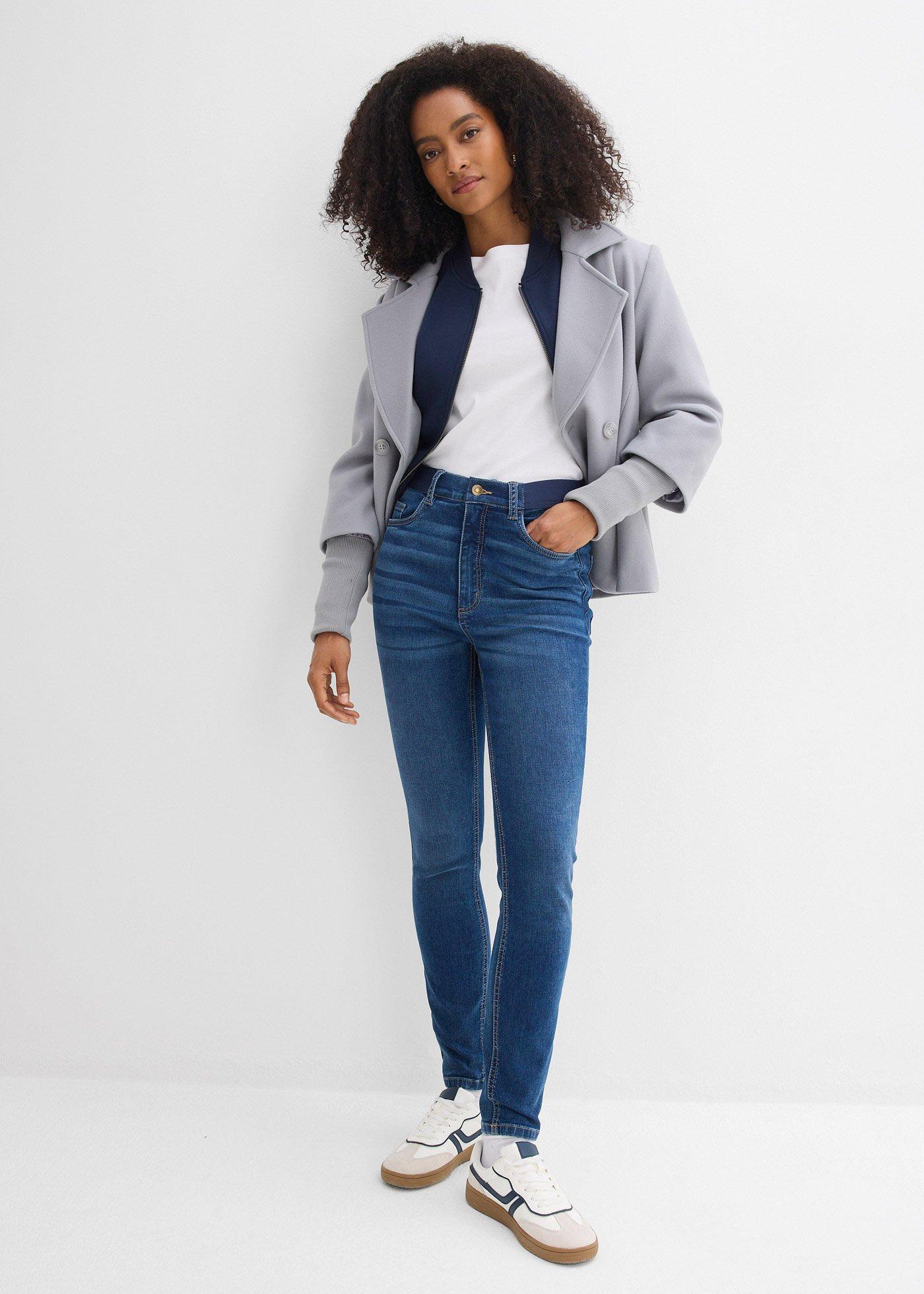 Dżinsy Skinny z wysokim stanem, wygodna talia - Bonprix