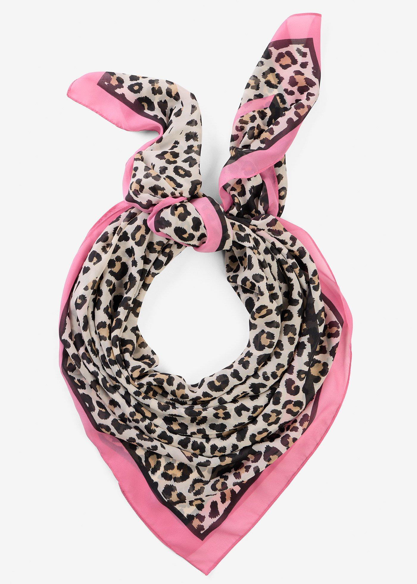 Foulard à imprimé léopard