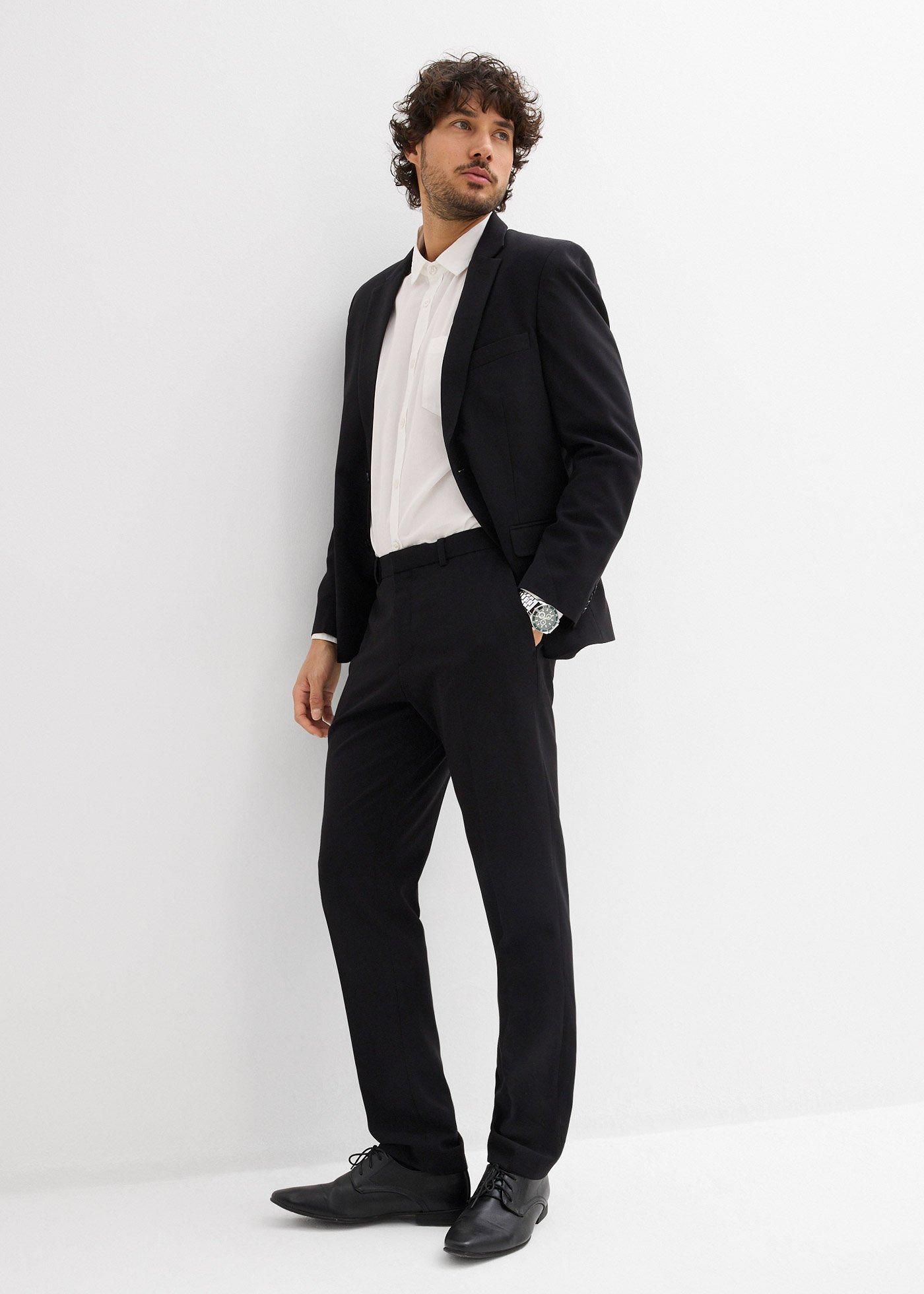 Garnitur z super stretchem 2-częściowy, slim fit - Bonprix