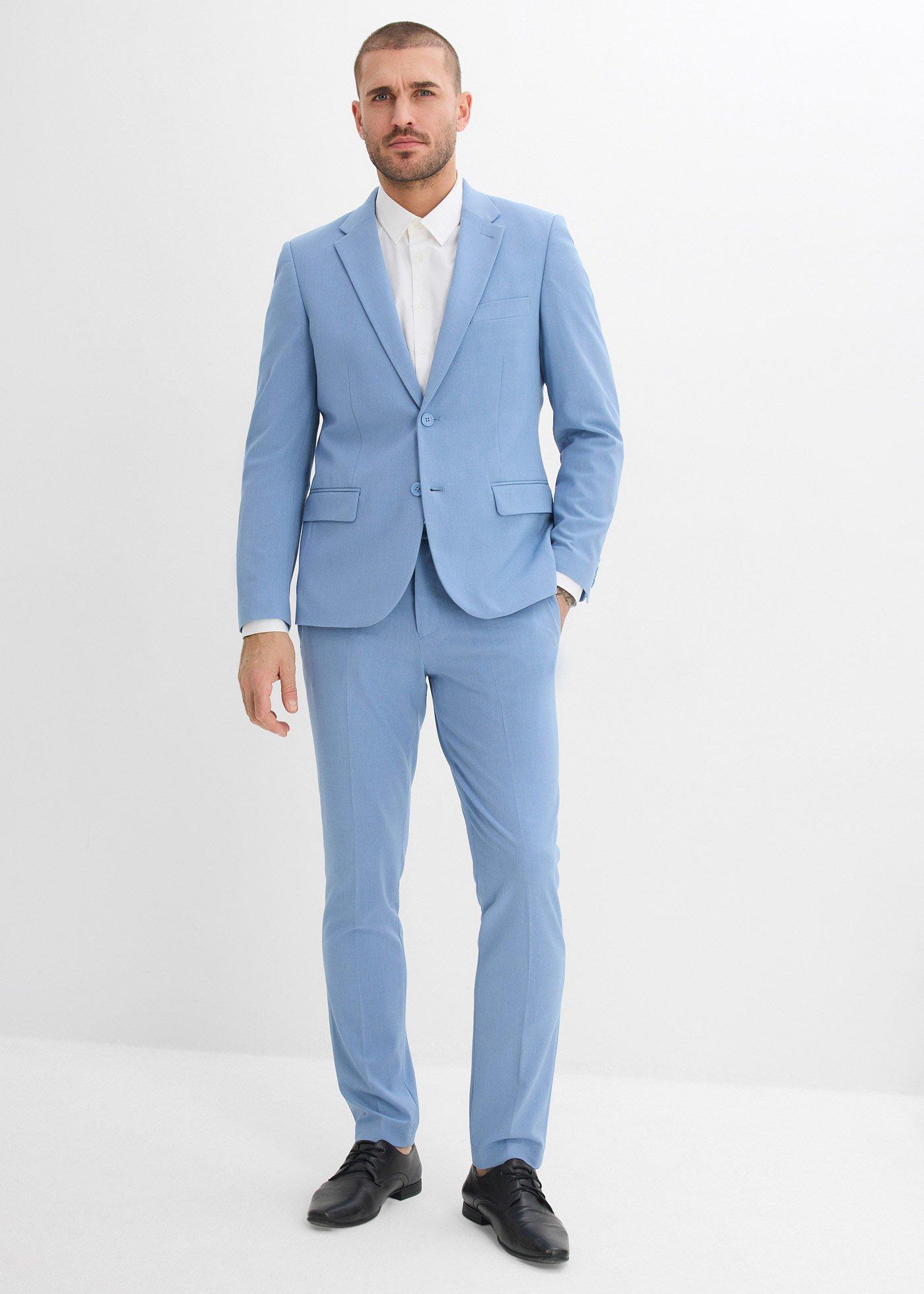 Garnitur z super stretchem 2-częściowy, slim fit - Bonprix