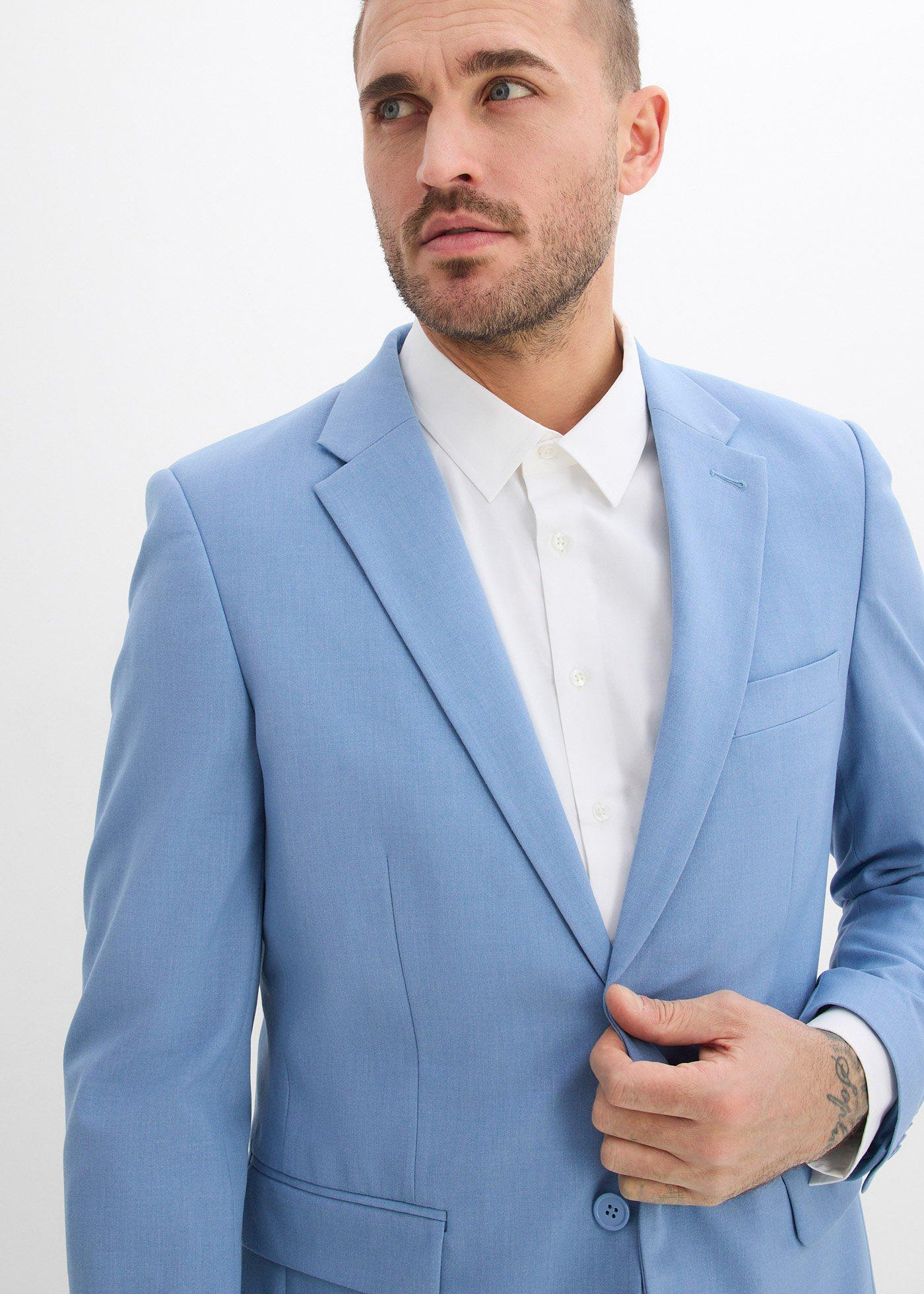 Garnitur z super stretchem 2-częściowy, slim fit - Bonprix