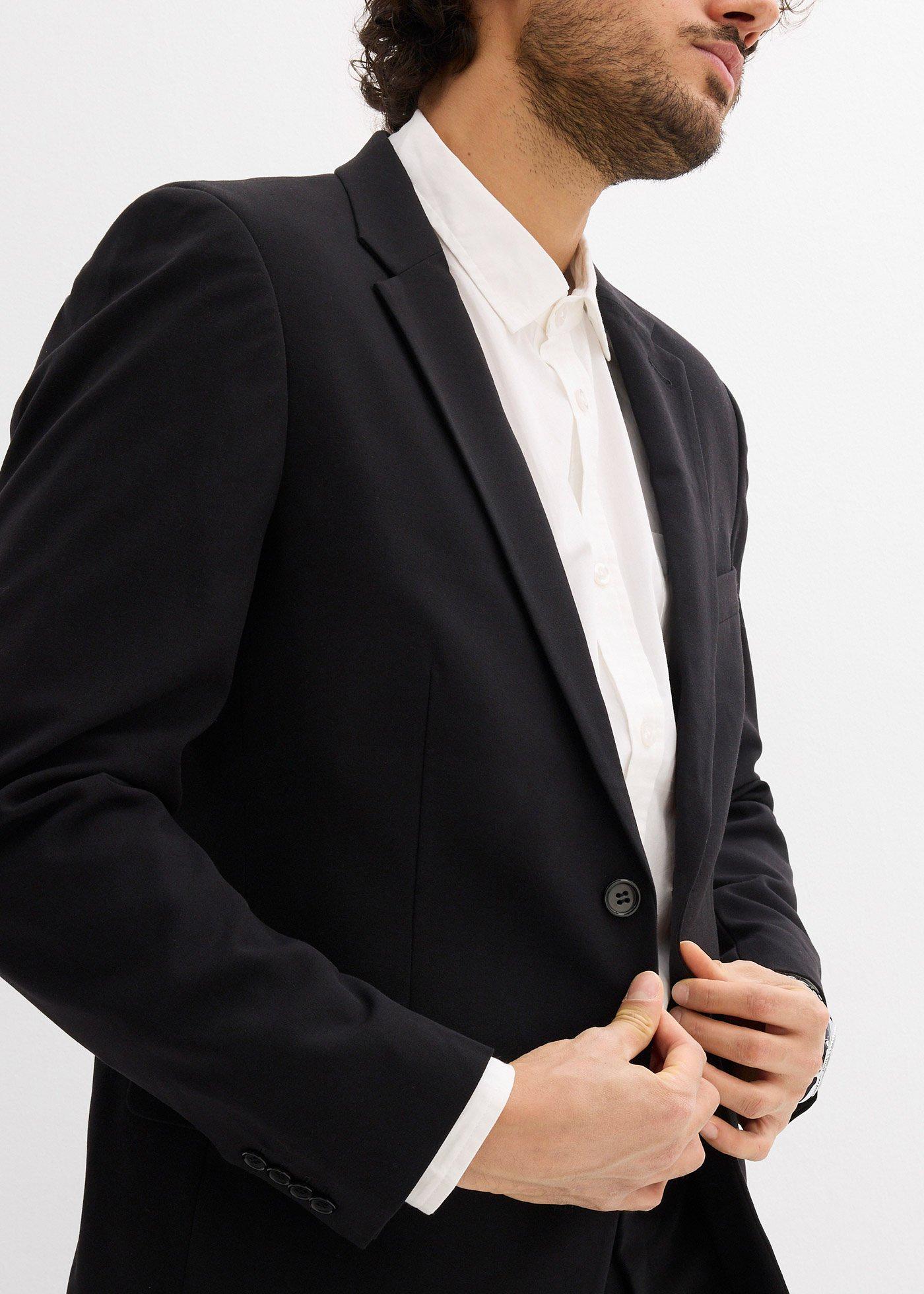 Garnitur z super stretchem 2-częściowy, slim fit - Bonprix