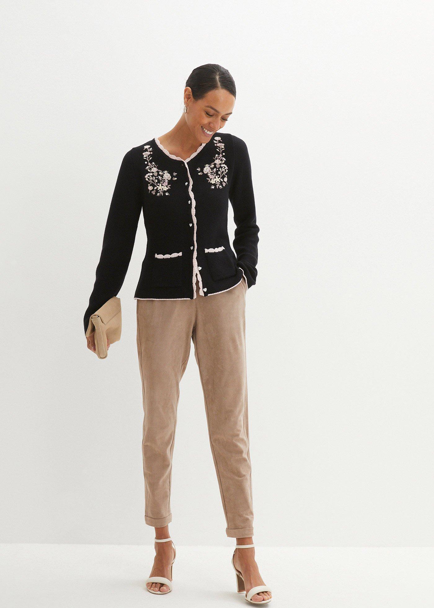 Sweter rozpinany w ludowym stylu - Bonprix