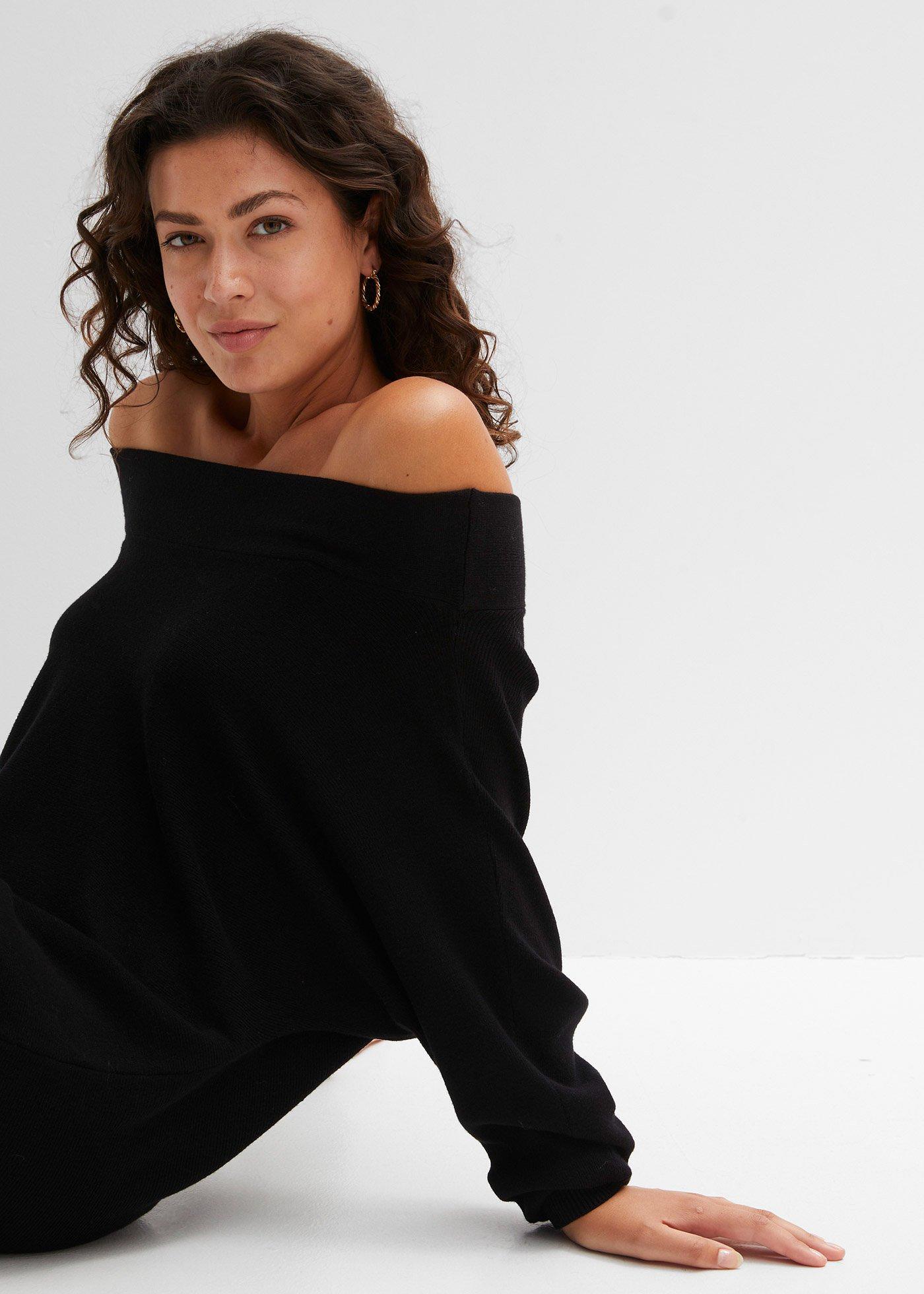 Sweter off-shoulder - Bonprix