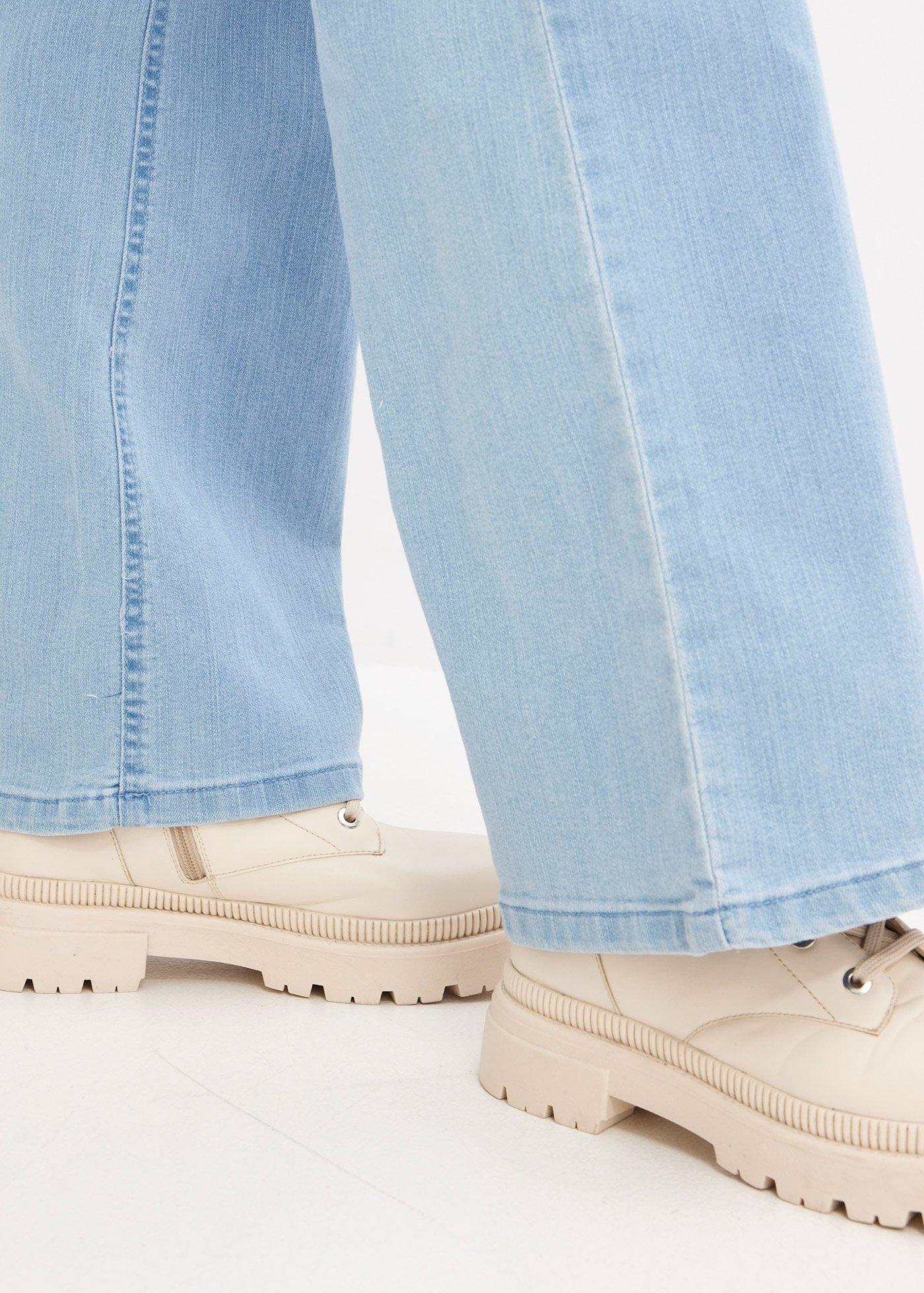 Dżinsy ze stretchem wide fit, mid waist - Bonprix