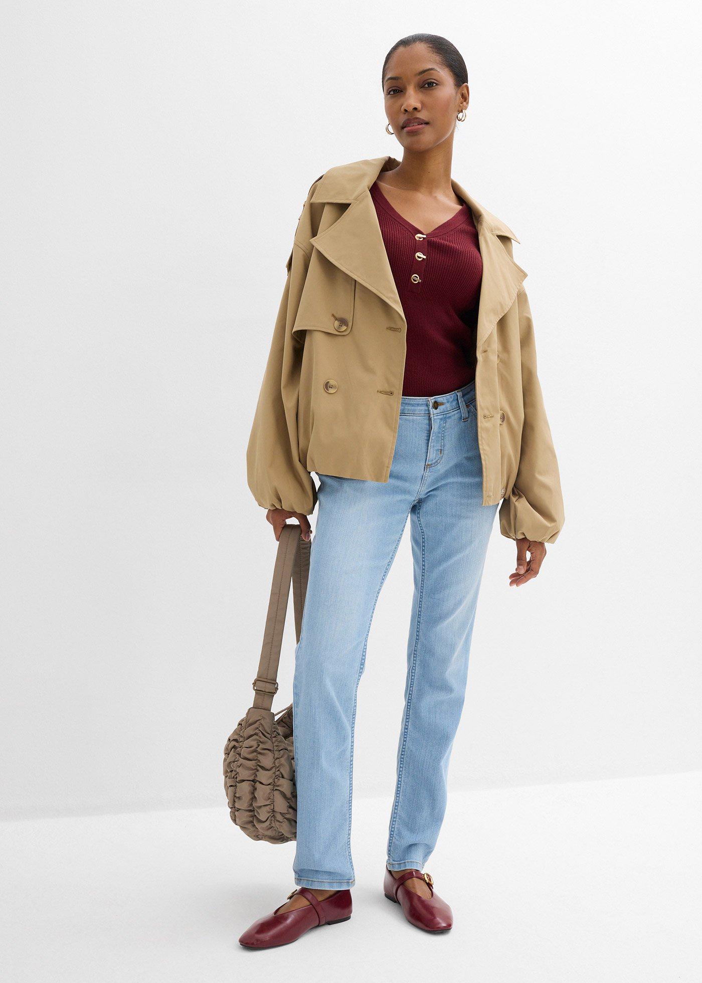 Jeansy skinny ze stretchem, mid waist - Bonprix