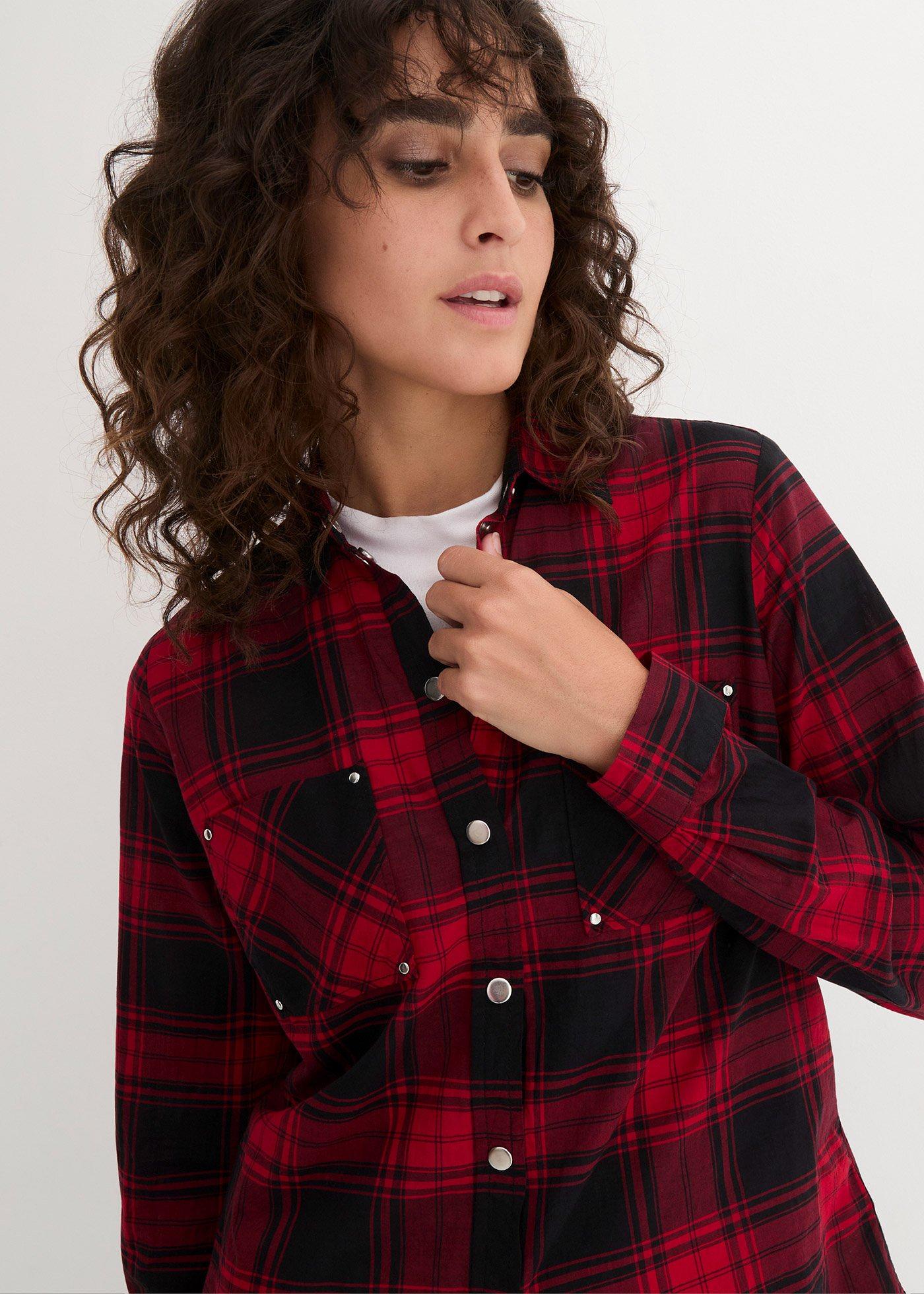 Bluzka bawełniana w kratę - Bonprix