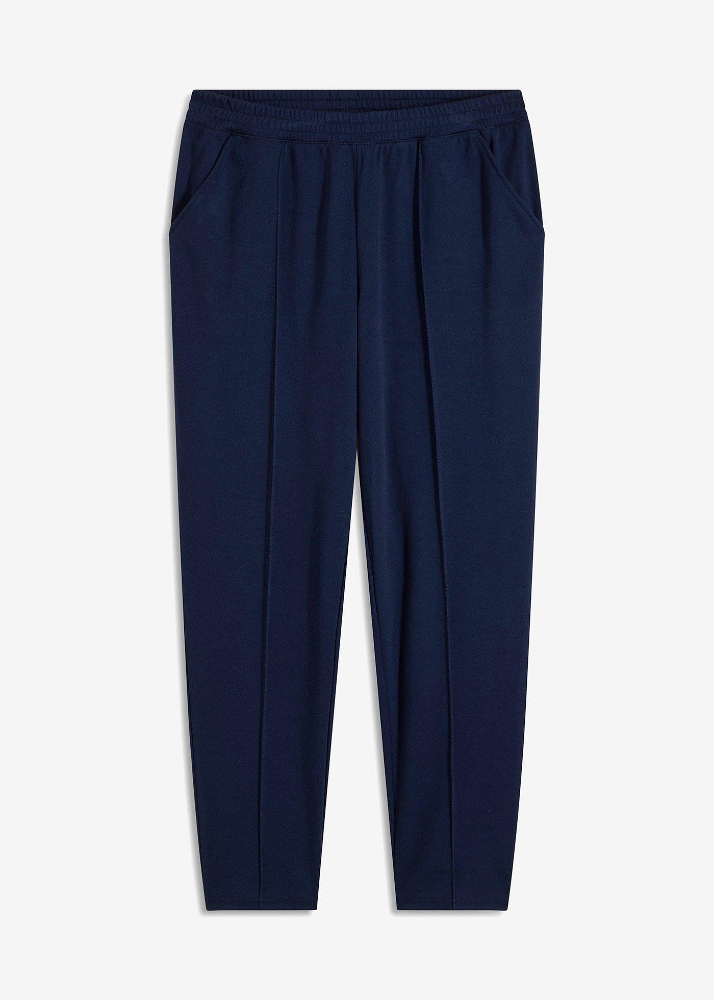 Pantaloni din jerse cu dungă, fără încheiere