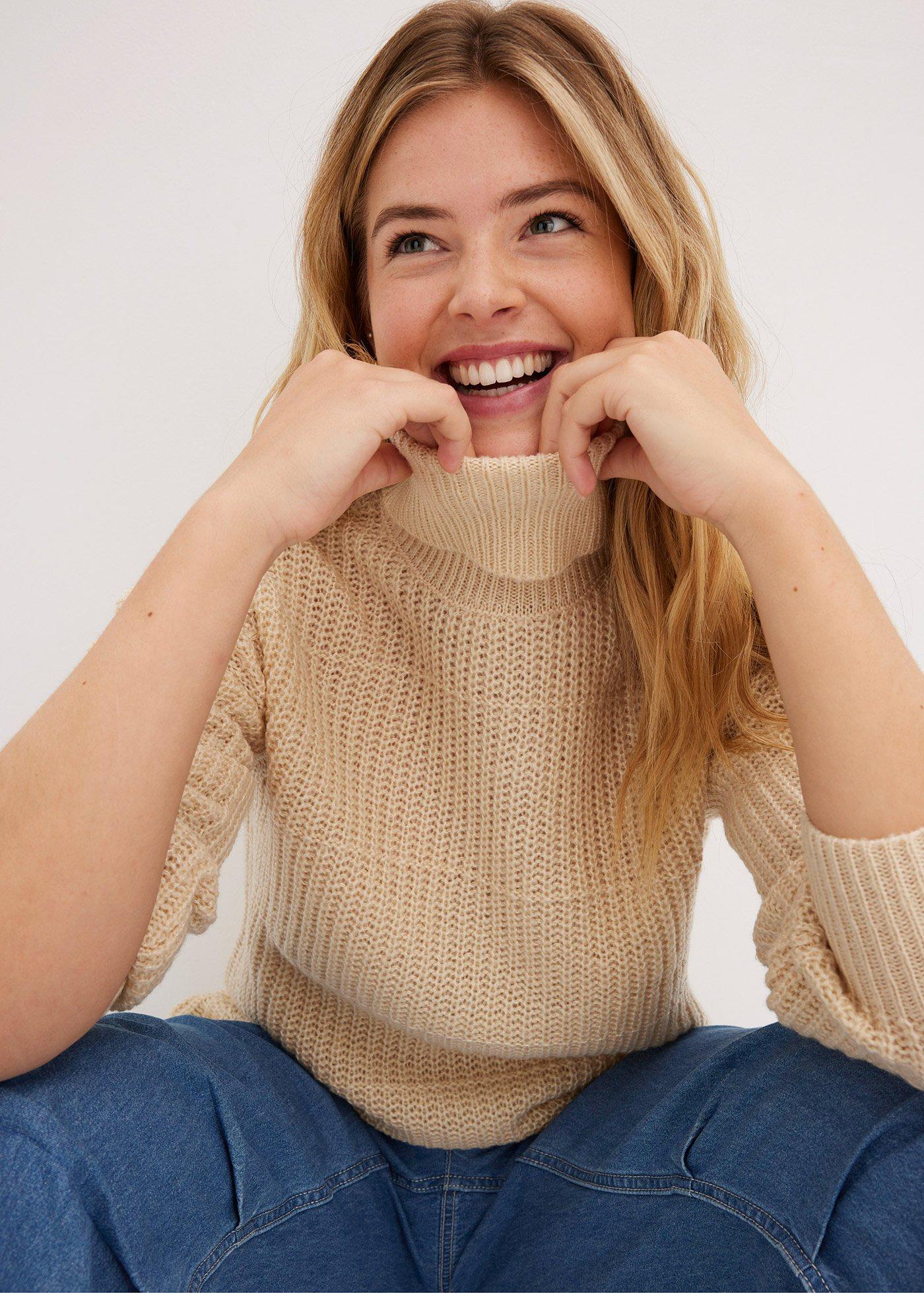 Sweter z golfem - Bonprix