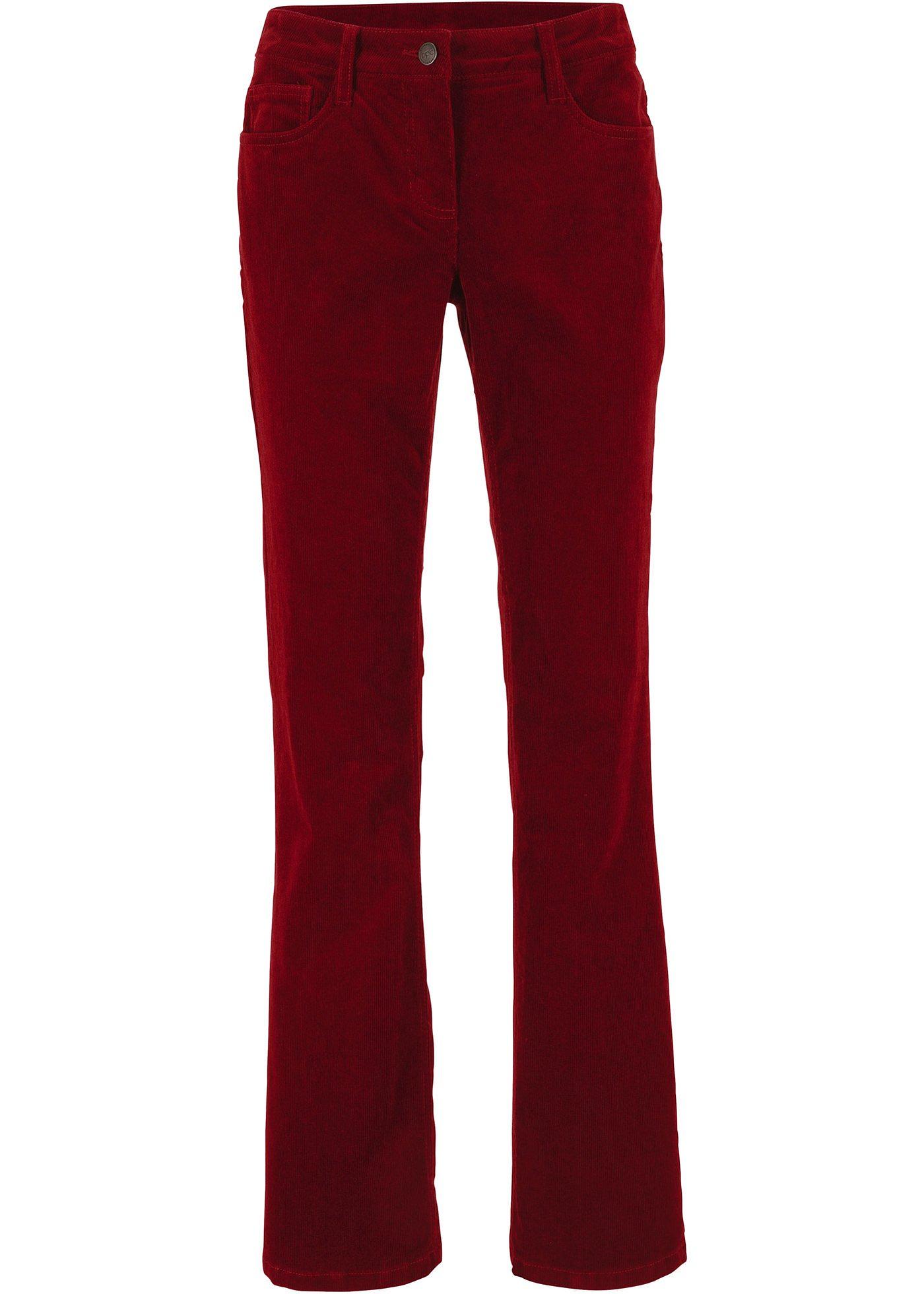 Pantalon bootcut en velours côtelé extensible