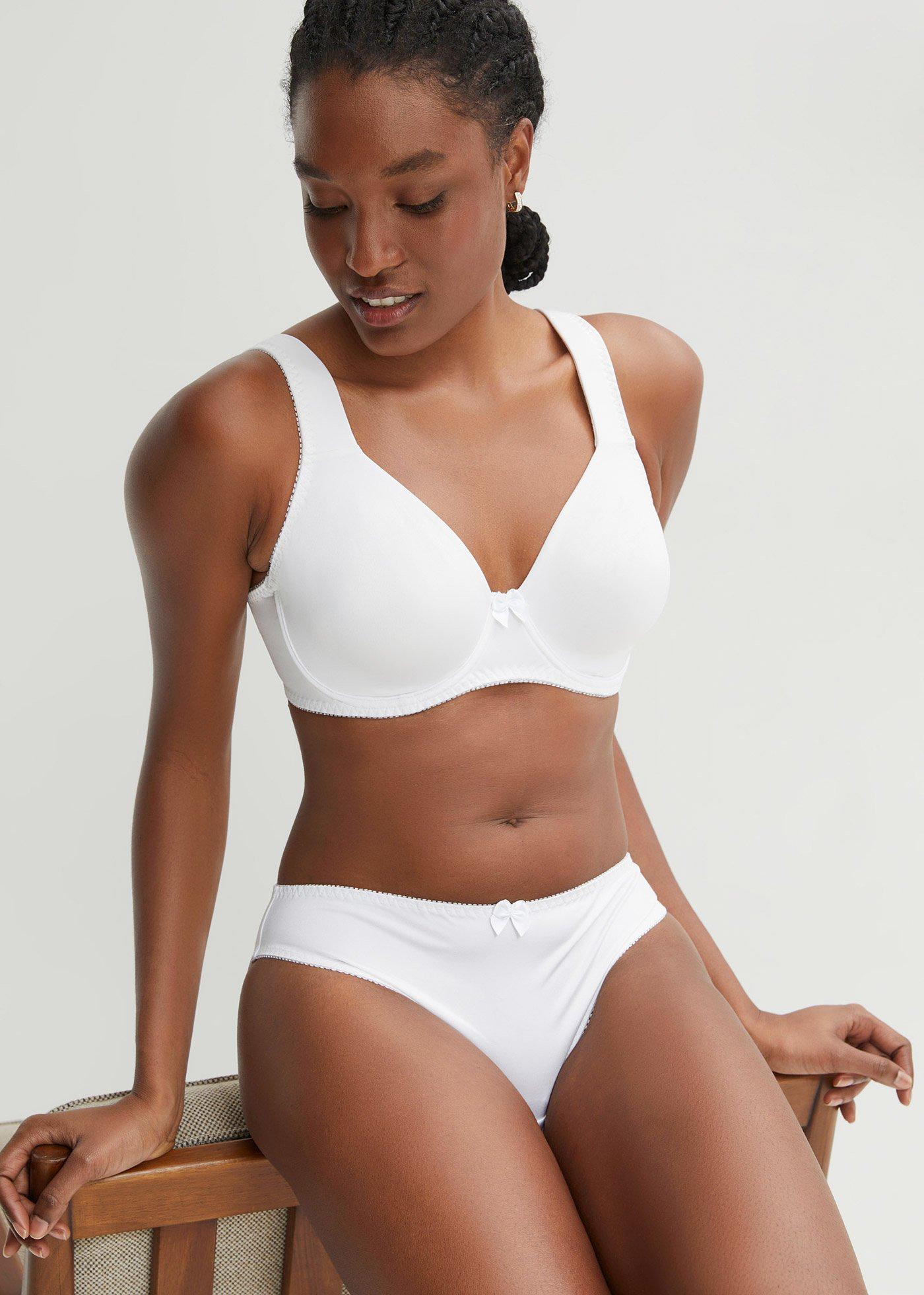 Biustonosz typu T-shirt na fiszbinach, z połyskującego materiału (2 szt.) - Bonprix