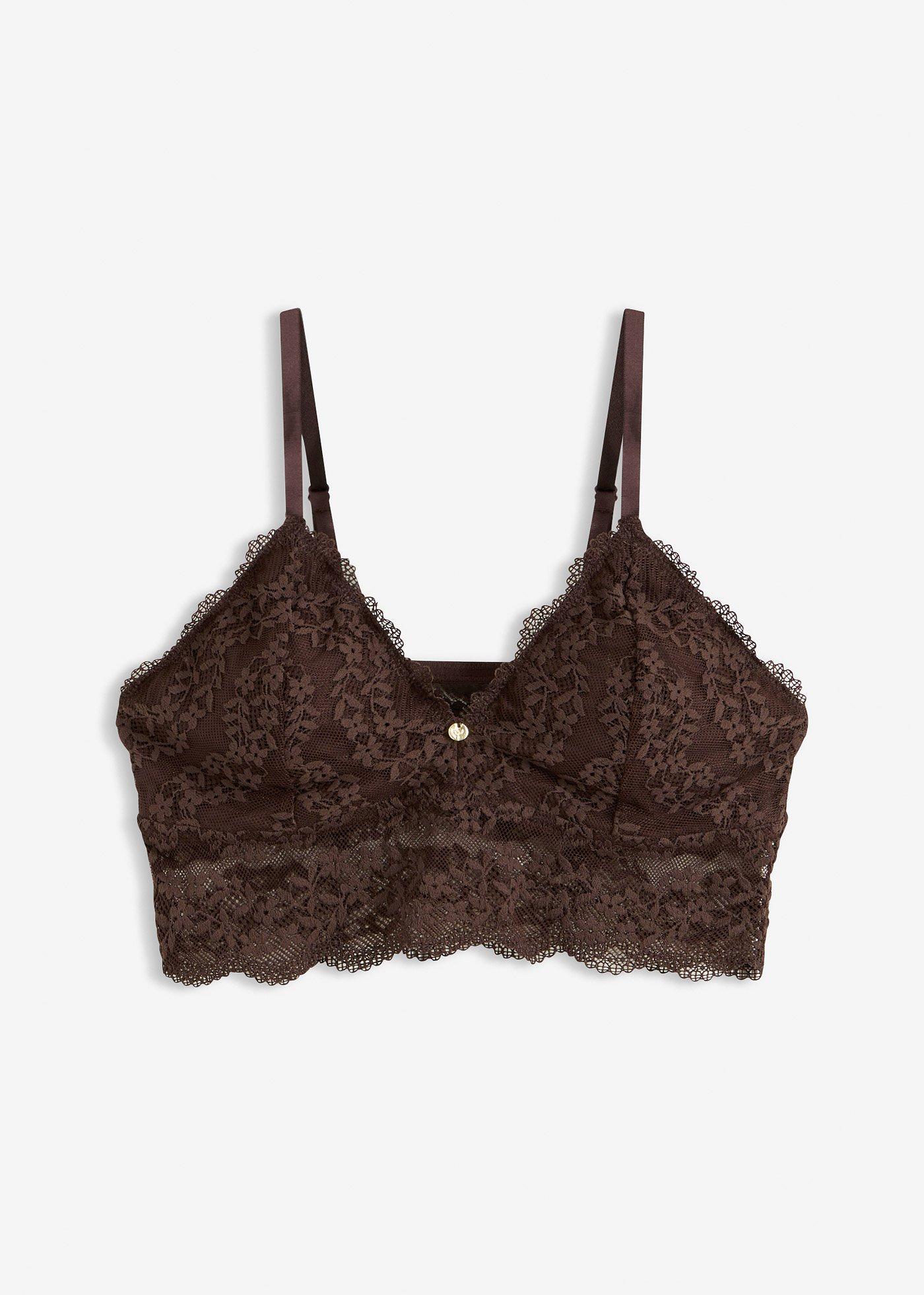 Brassière sans armatures à dentelle florale