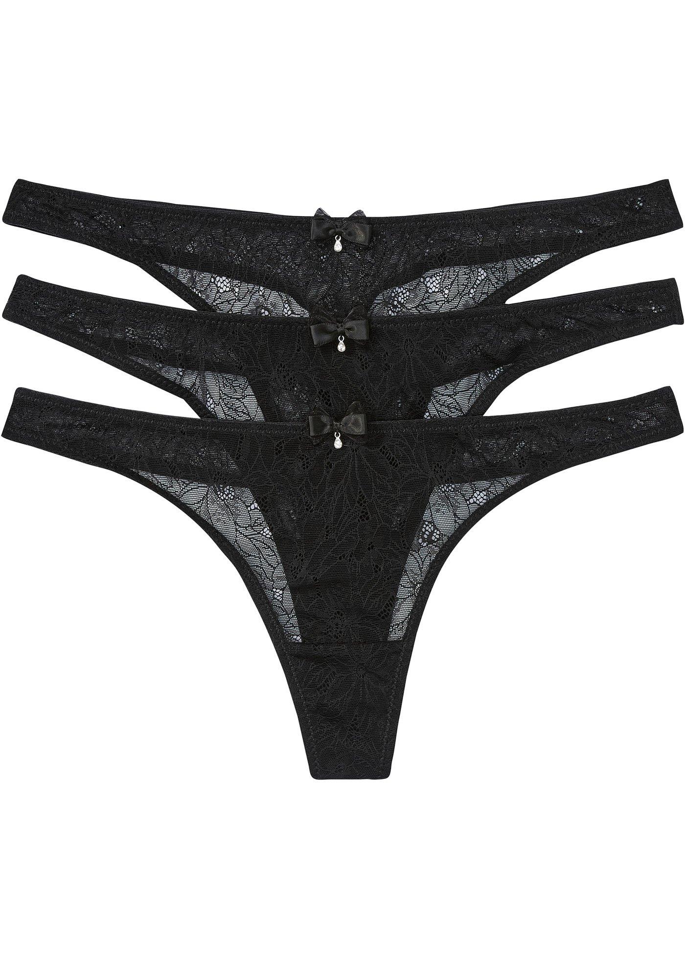 Lot de 3 strings en dentelle