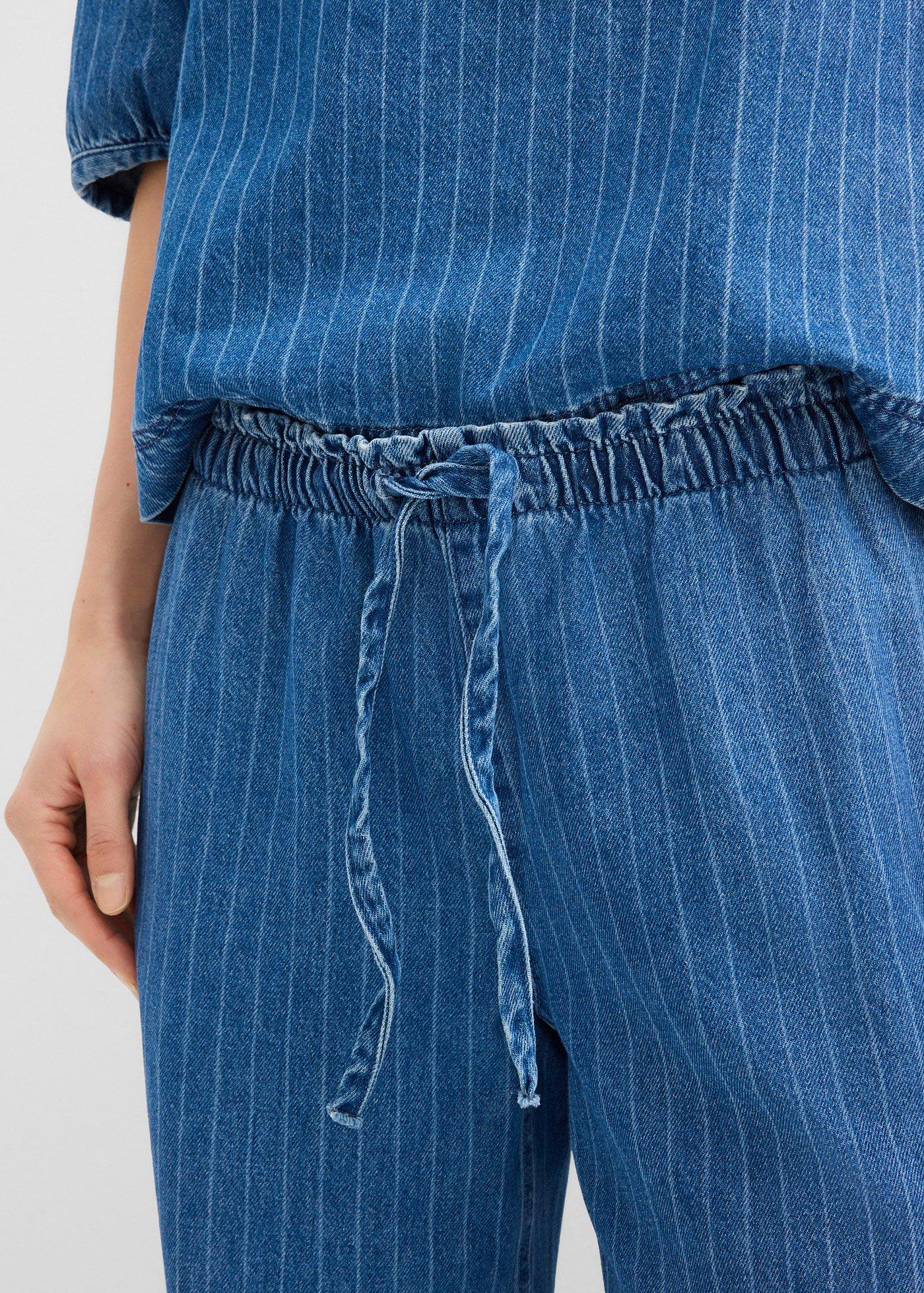 Jeansy wide leg, wsuwane - Bonprix