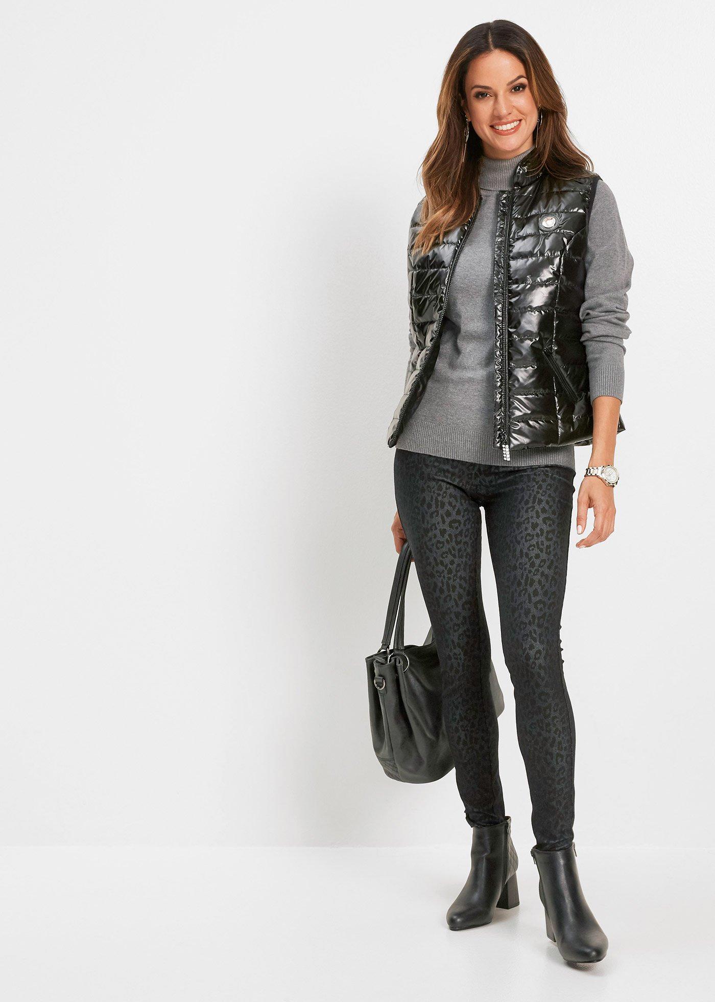 Jegginsy w panterkę - Bonprix