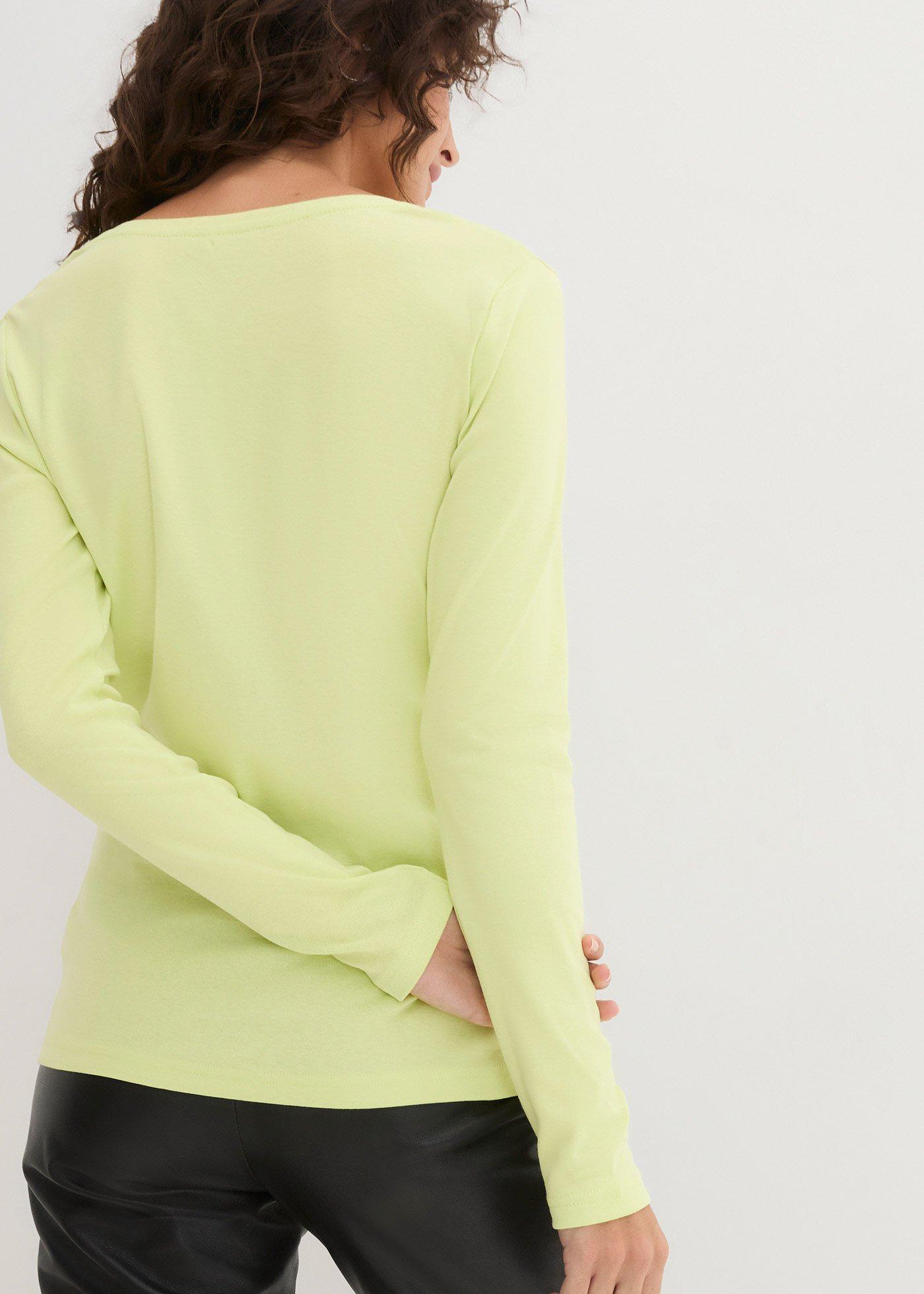 Bluzka z długim rękawem z czystej bawełny organicznej - Bonprix