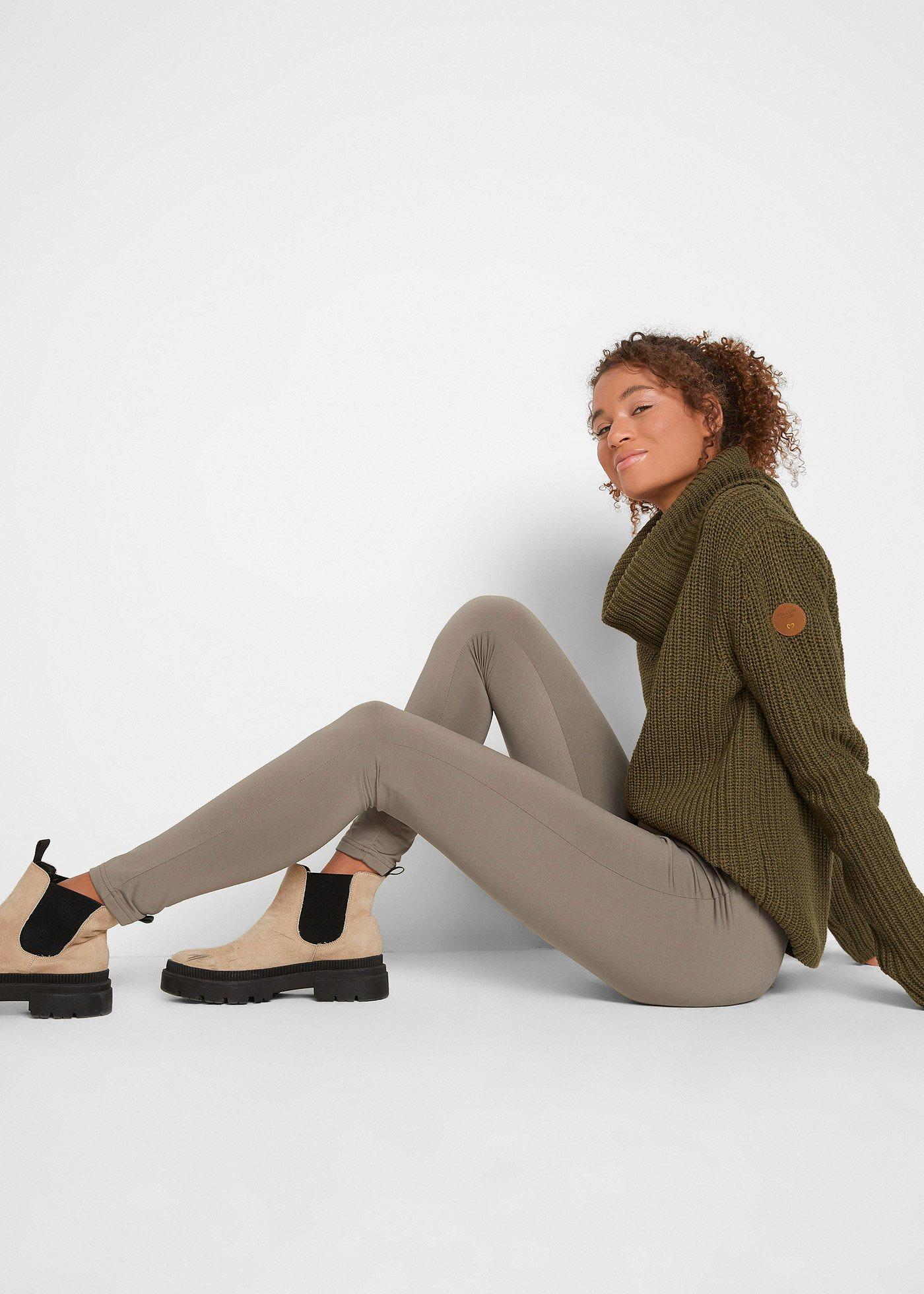 Legginsy termiczne z wygodnym paskiem - Bonprix