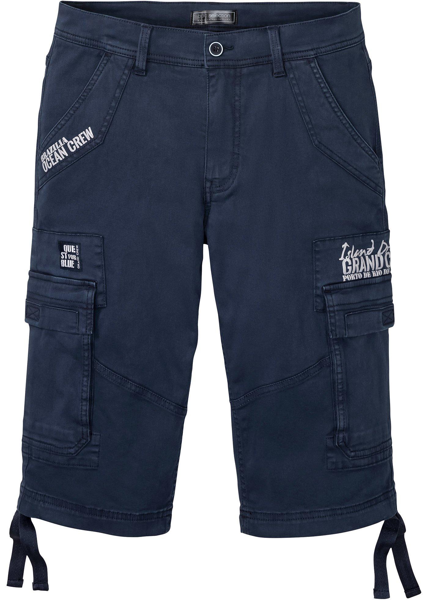 Bermuda long et regular avec poches cargo