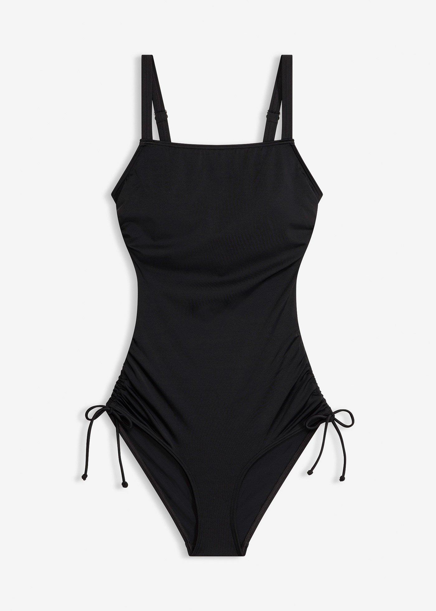 Costum de baie bandeau cu răscroială înaltă pe coapsă