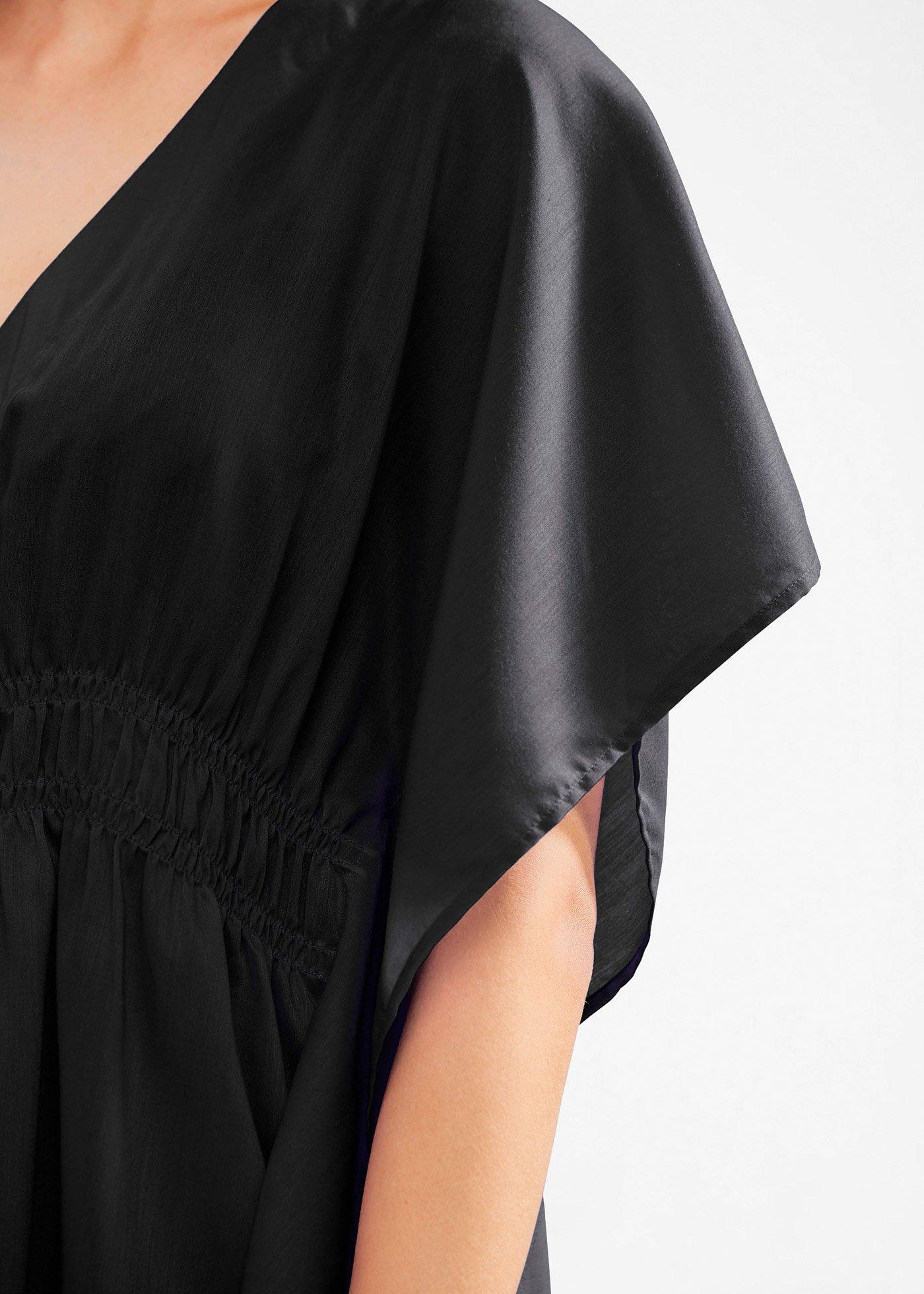 Prześwitująca tunika plażowa z dekoltem w serek - Bonprix