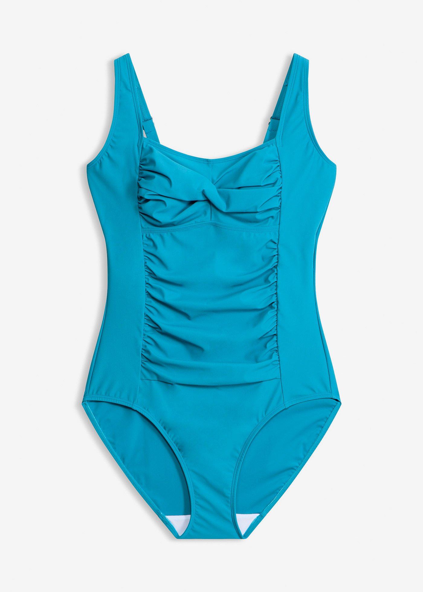 Maillot 1 pièce sculptant style croisé, maintien modéré