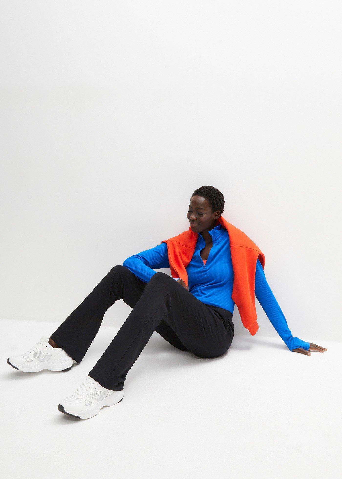 Spodnie z bawełny organicznej z dodatkiem stretchu - Bonprix