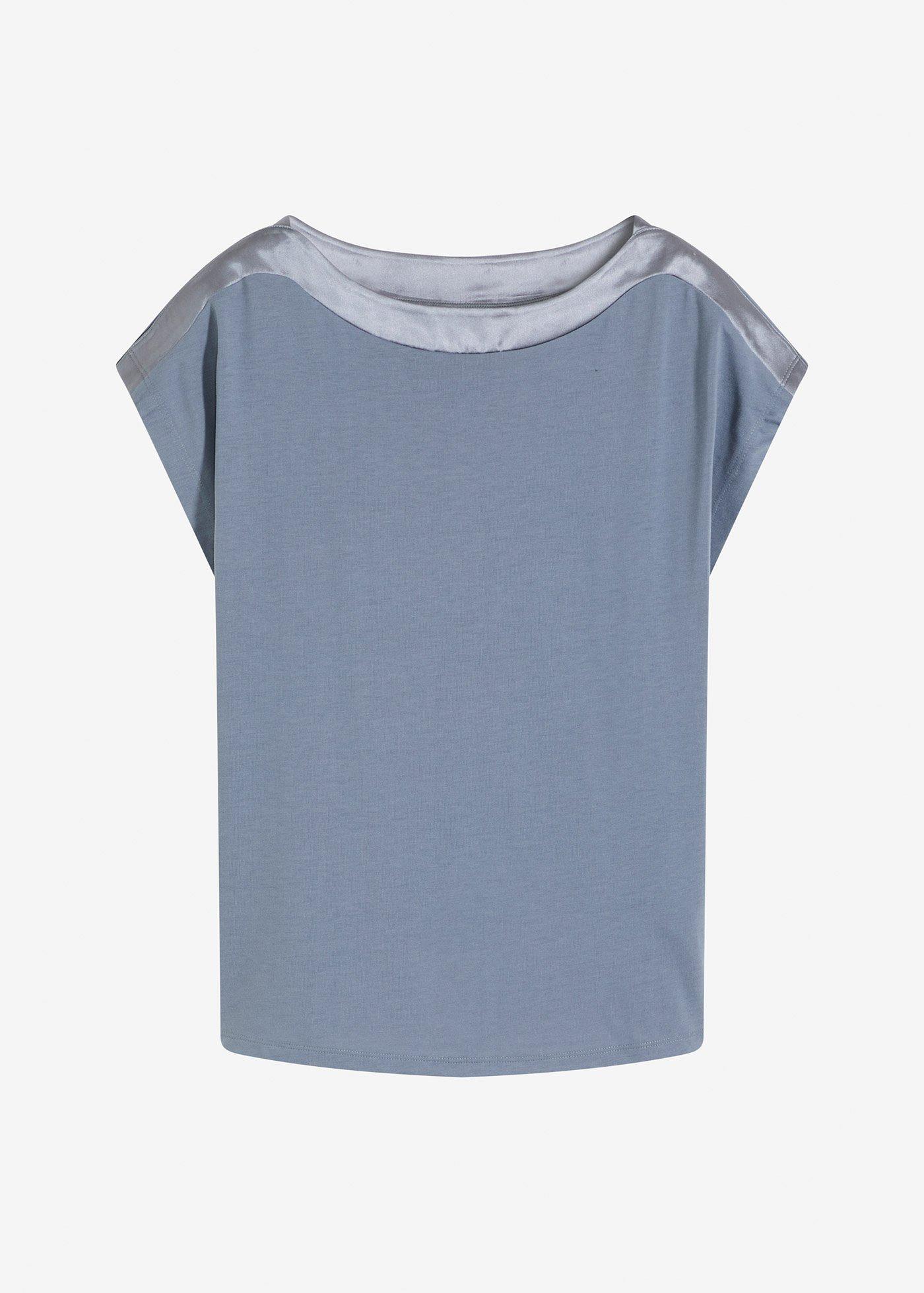 T-shirt avec bordure en satin