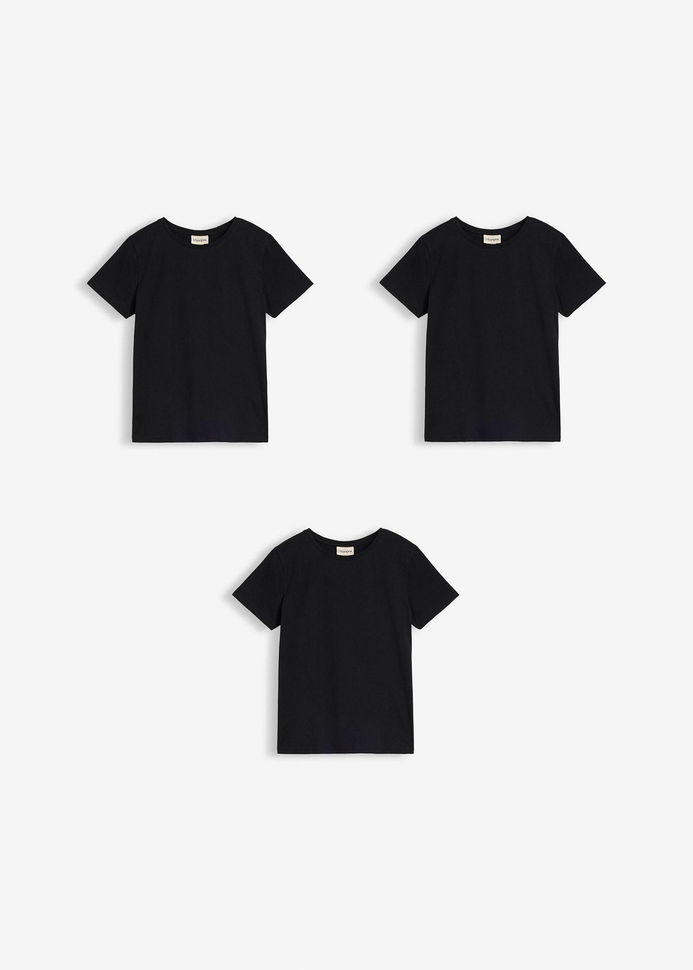 T-shirt z czystej bawełny organicznej (3 szt.) - Bonprix