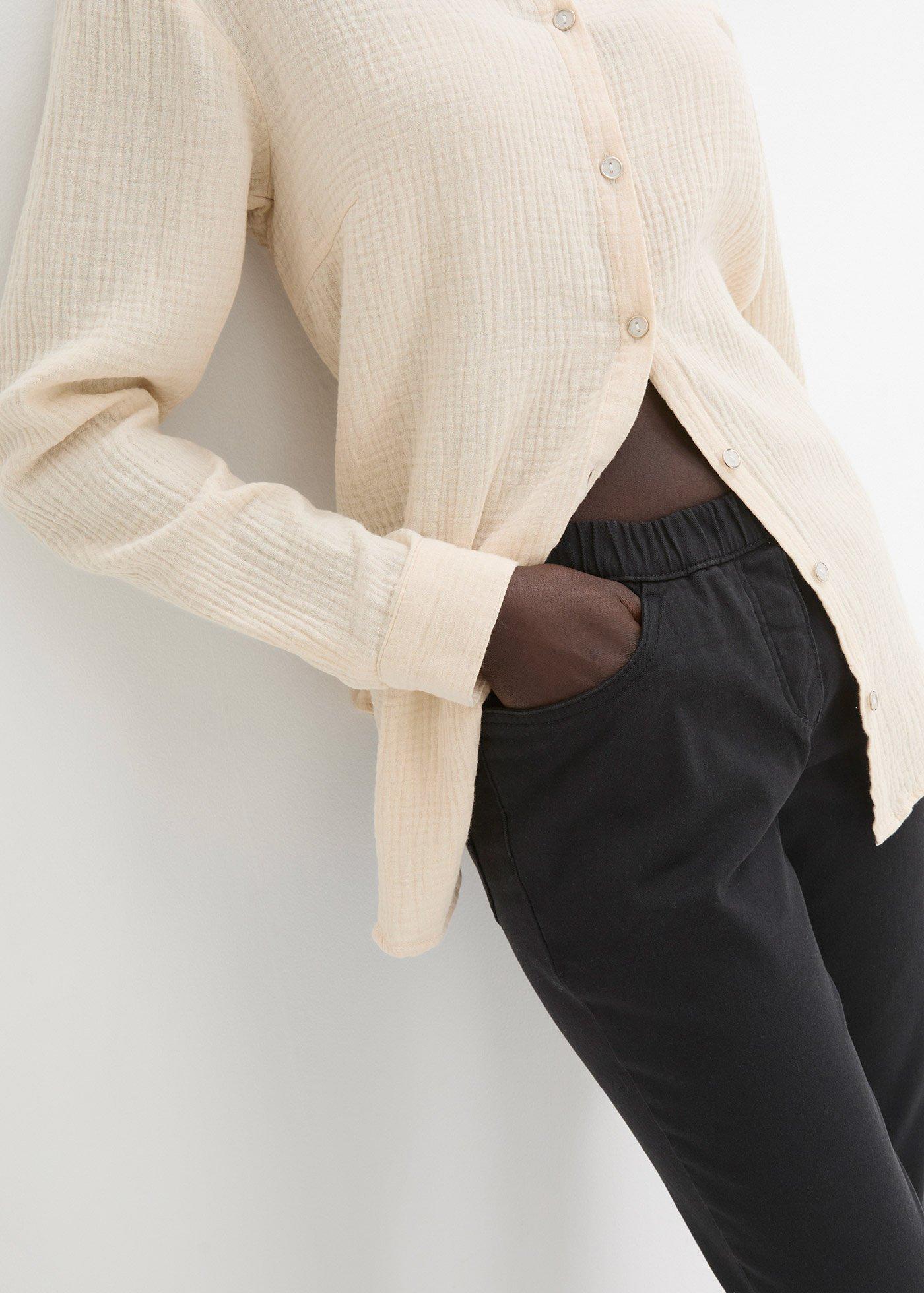 Spodnie 7/8 z gumką w talii, ze stretchem - Bonprix