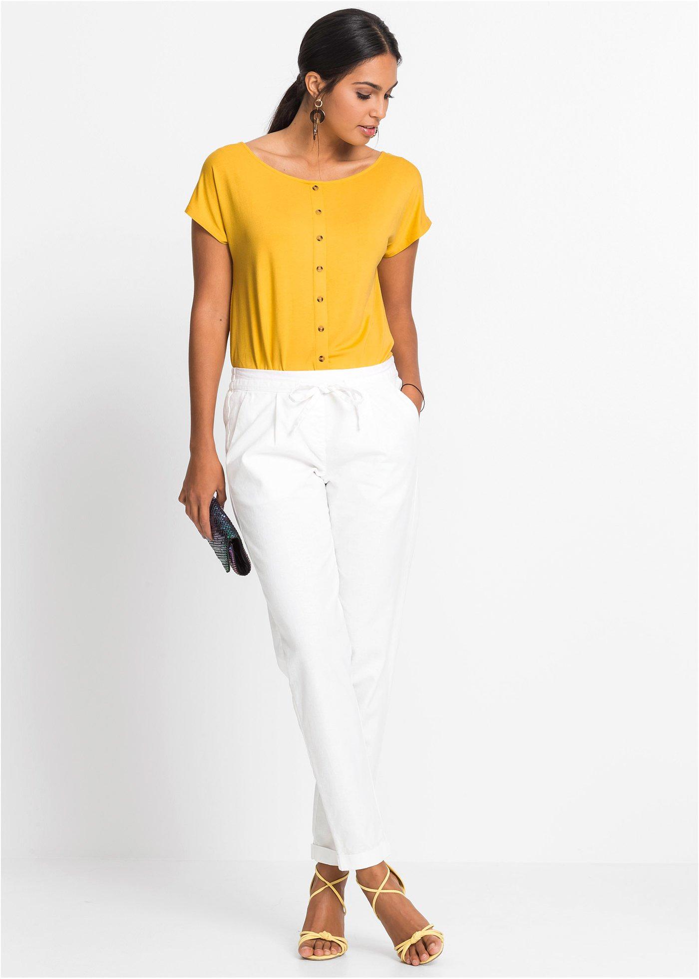 Spodnie lniane - Bonprix