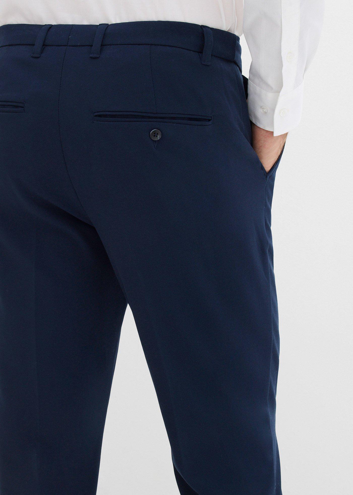 Spodnie garniturowe ze stretchem, z elastyczną talią, modern fit - Bonprix