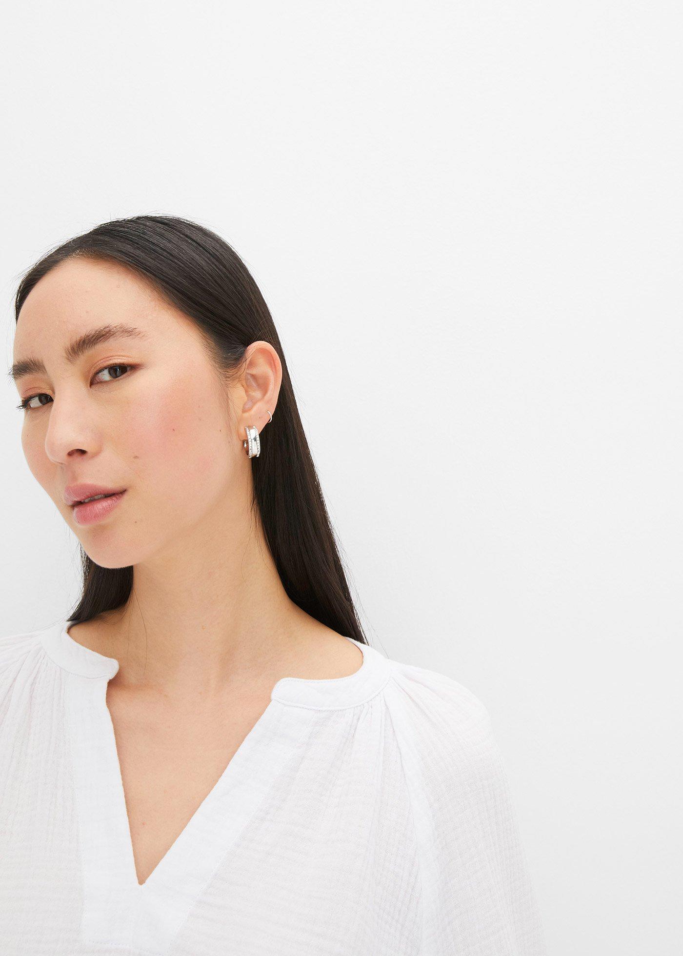 Bluzka muślinowa oversize - Bonprix