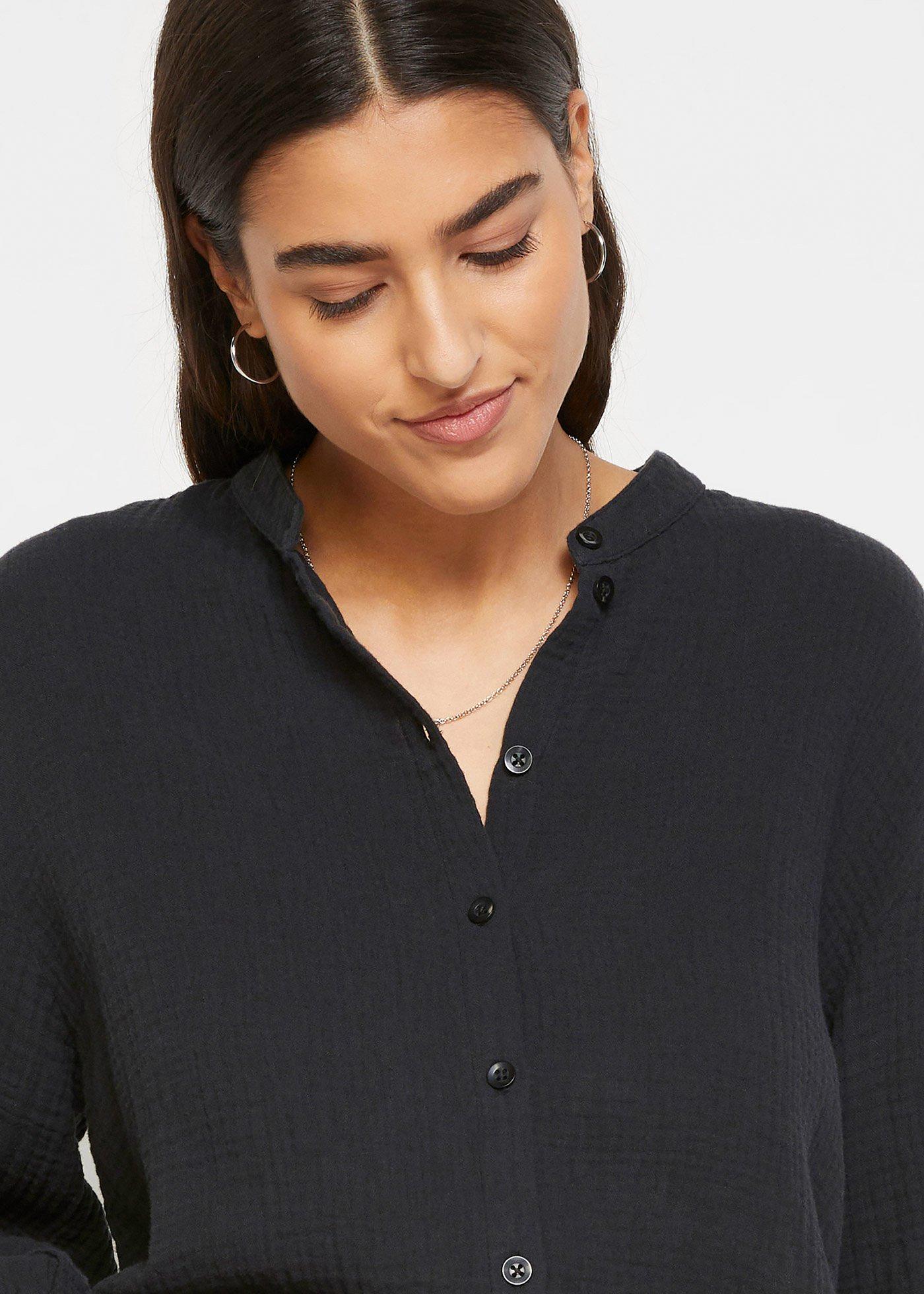 Długa bluzka z przewiewnego muślinu - Bonprix