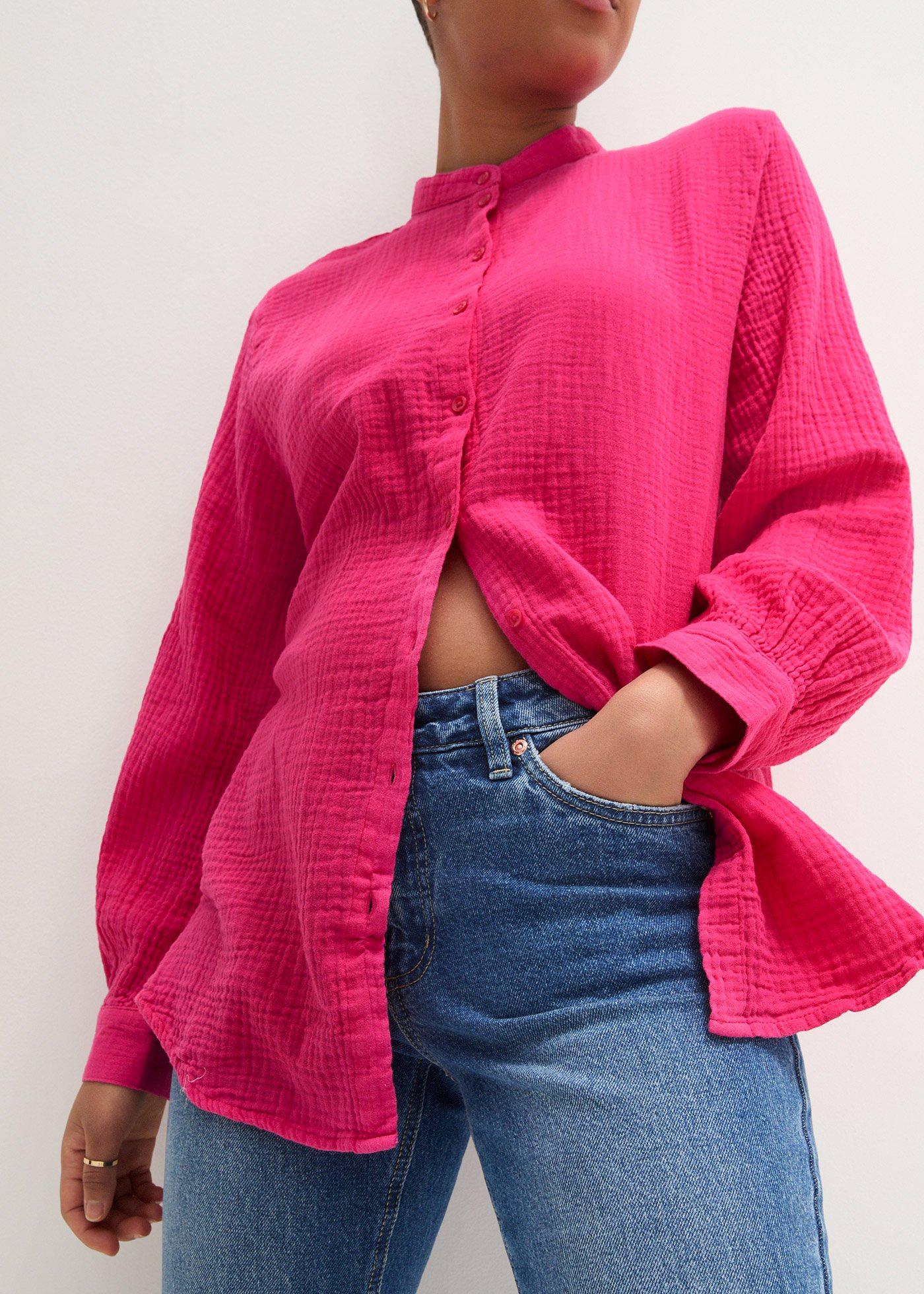 Długa bluzka z przewiewnego muślinu - Bonprix