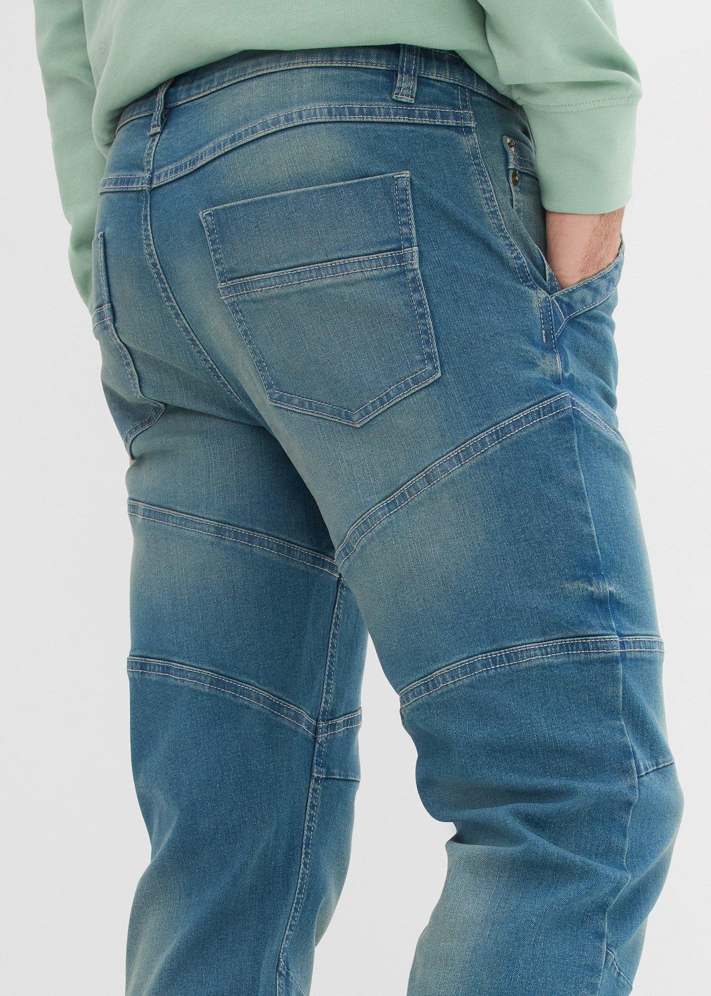 Jeansy regular fit z elastycznym pasem, straight - Bonprix