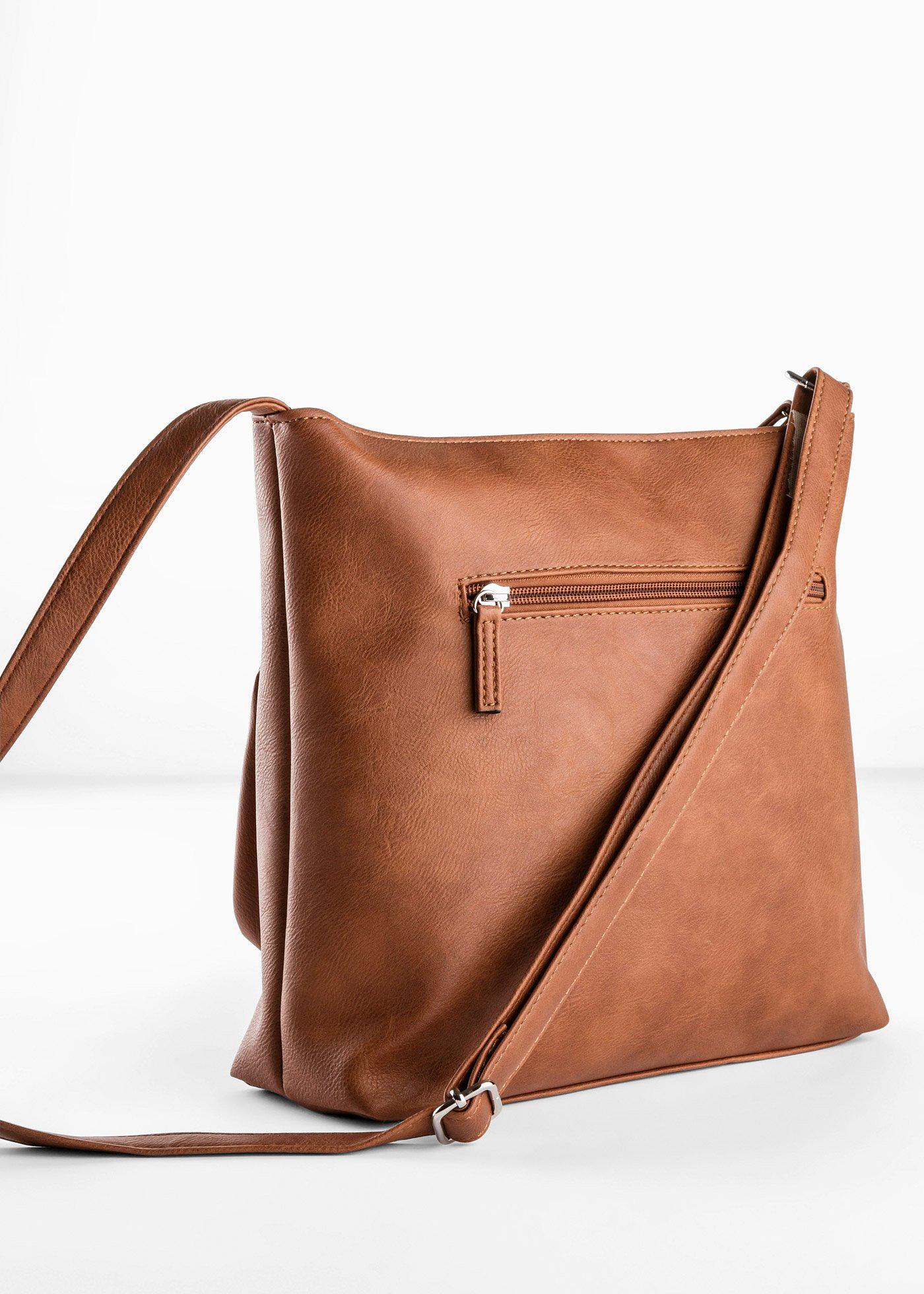 Torebka na ramię z dekoracyjną torebką zewnętrzną - Bonprix