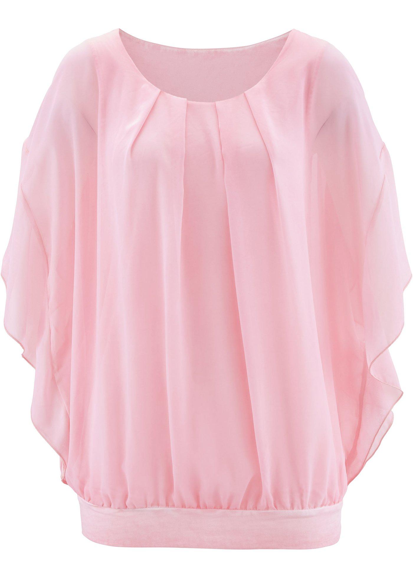 Blouse en mousseline à manches chauve-souris