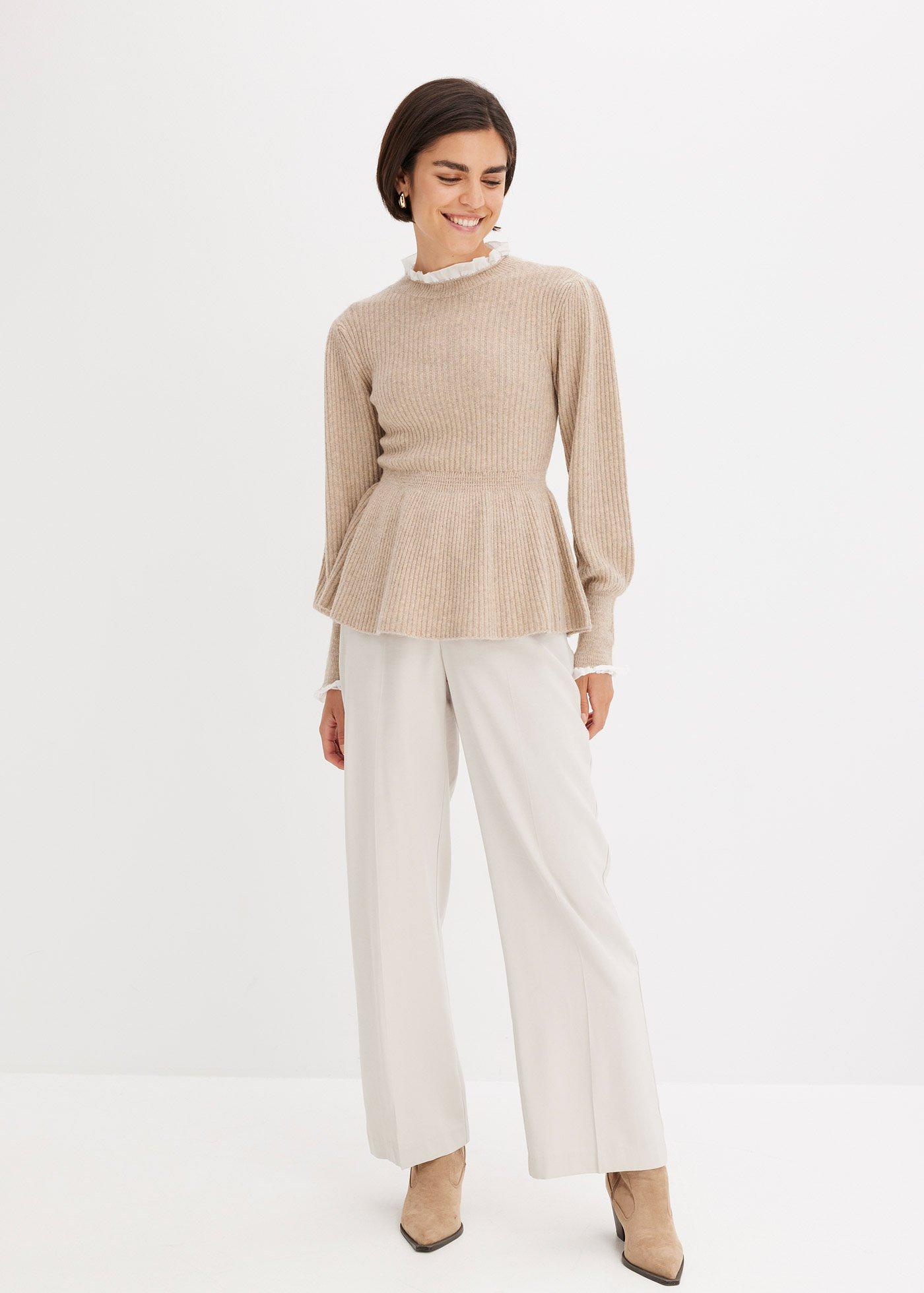 Lekkie spodnie Marlena z wiskozą - Bonprix