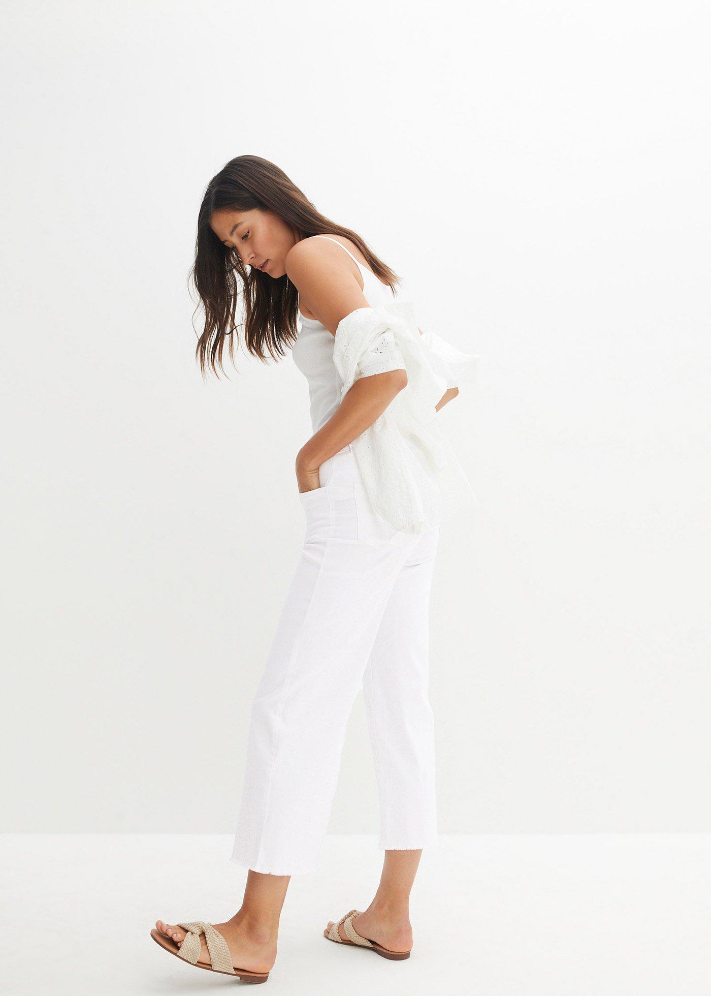 Dżinsy 7/8 Wide Fit - Bonprix