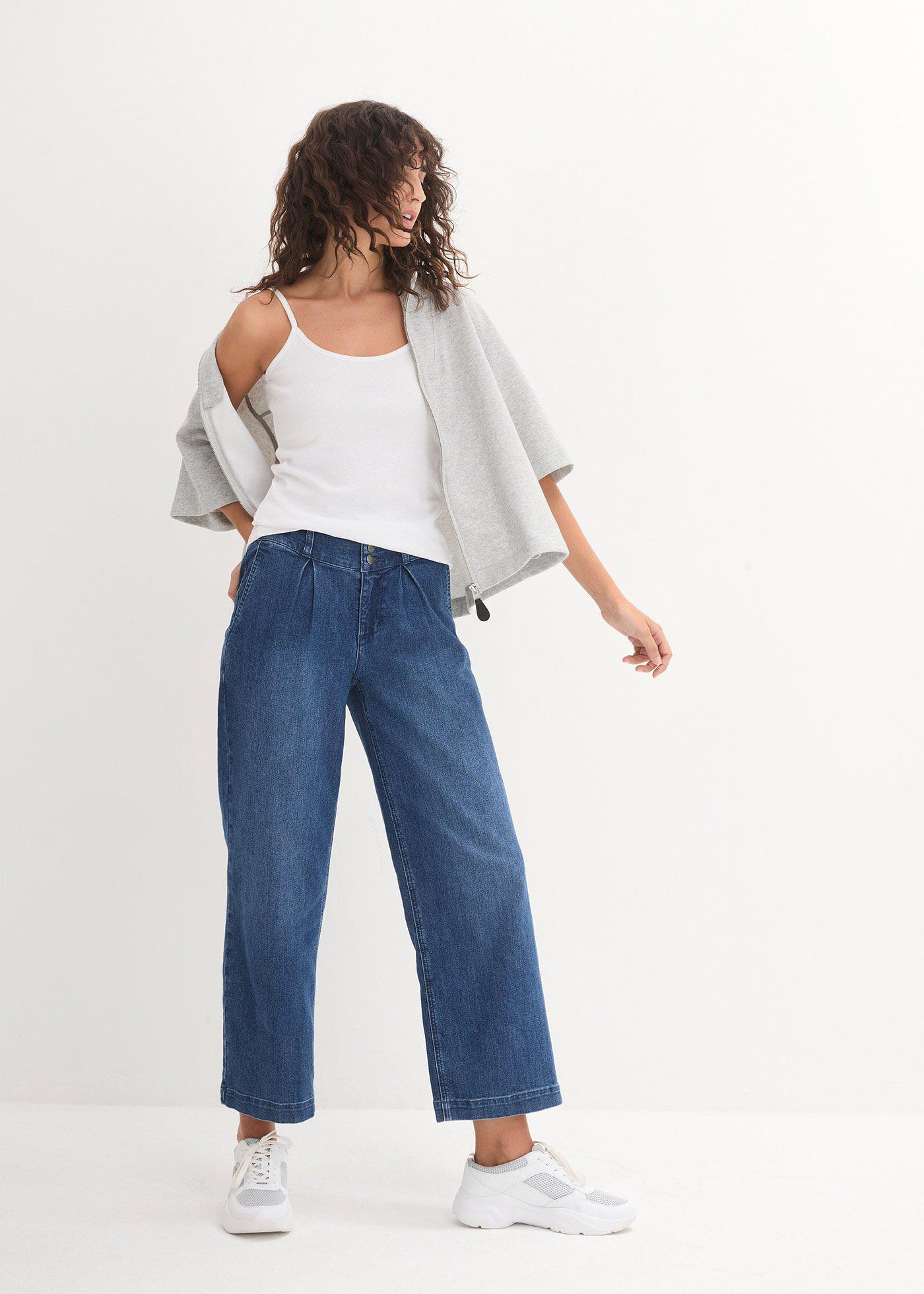 Bawełniany top na cienkich ramiączkach (3 szt.) - Bonprix