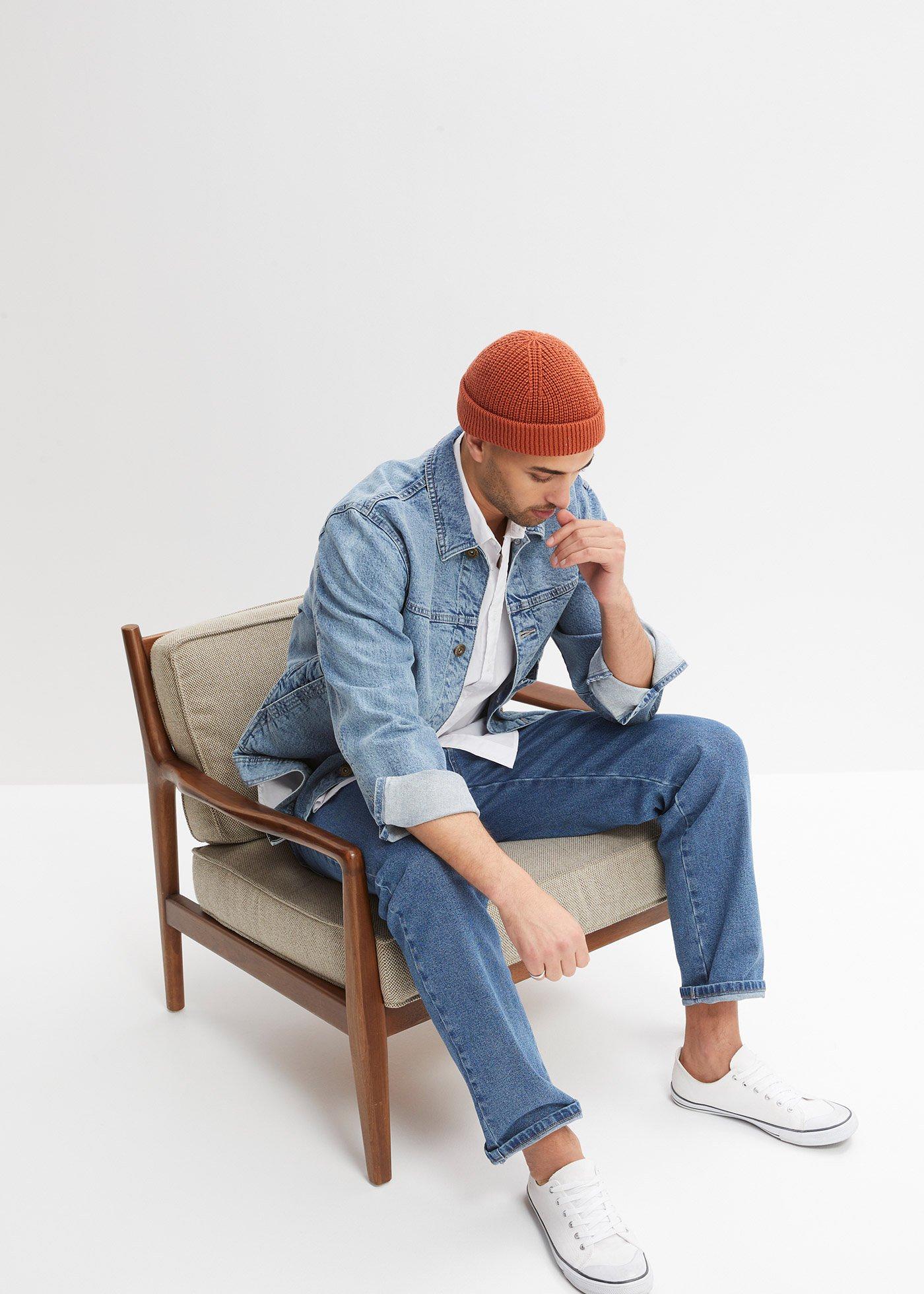 Koszula z krótkim rękawem, ze stretchem, slim fit - Bonprix