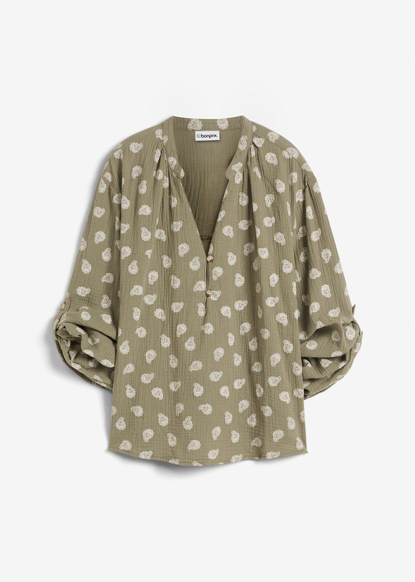 Blouse légère et oversize en gaze de coton