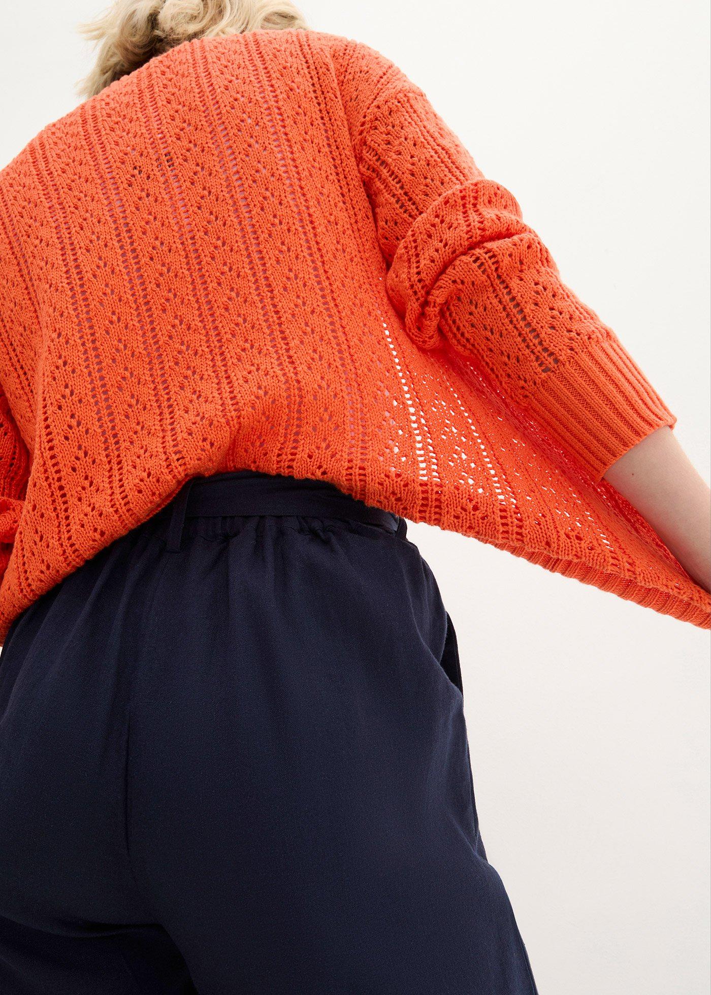 Spodnie culotte z przewiewnej mieszanki lnu - Bonprix