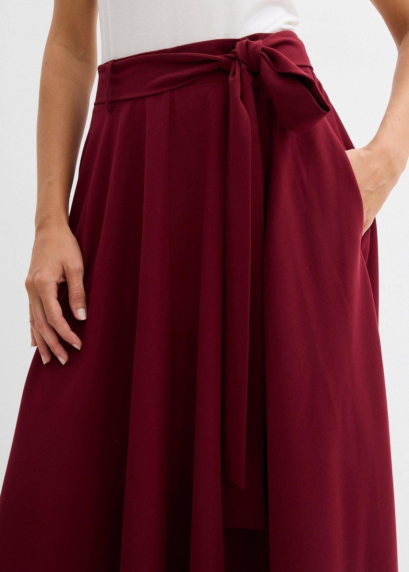 Spódnica maxi z mieszanki wiskozy - Bonprix