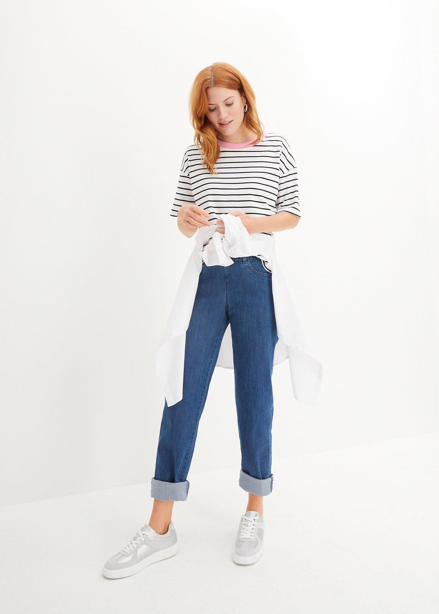 T-shirt oversize z czystej bawełny organicznej - Bonprix