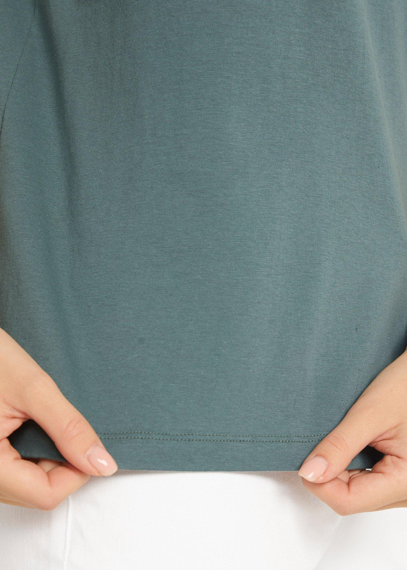 T-shirt z dekoracyjnym dekoltem - Bonprix