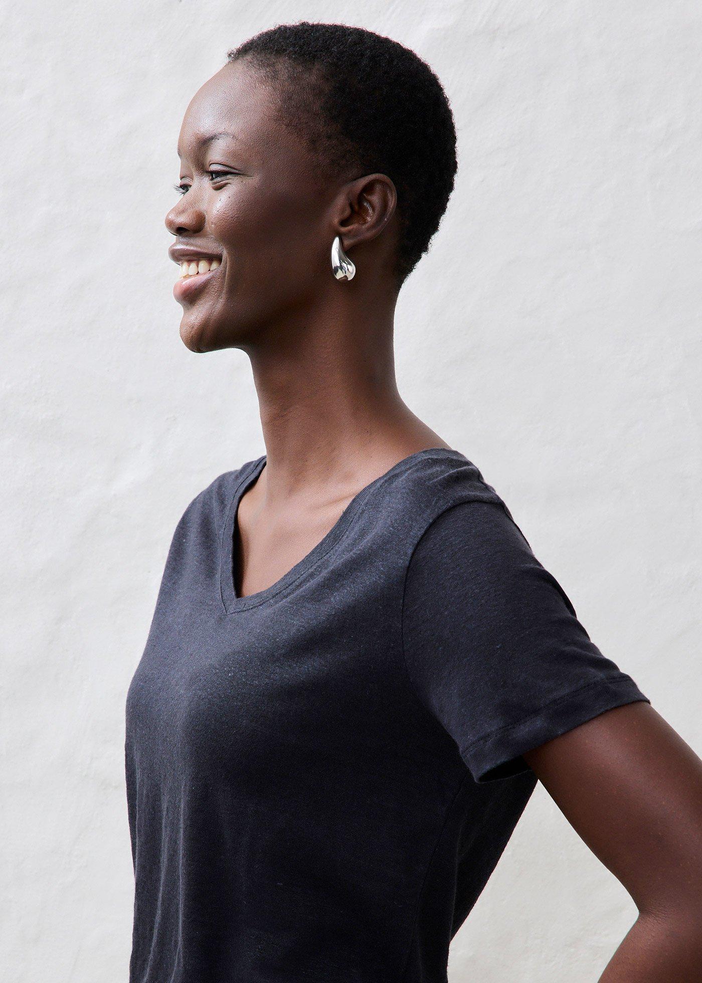 T-shirt z czystego lnu - Bonprix