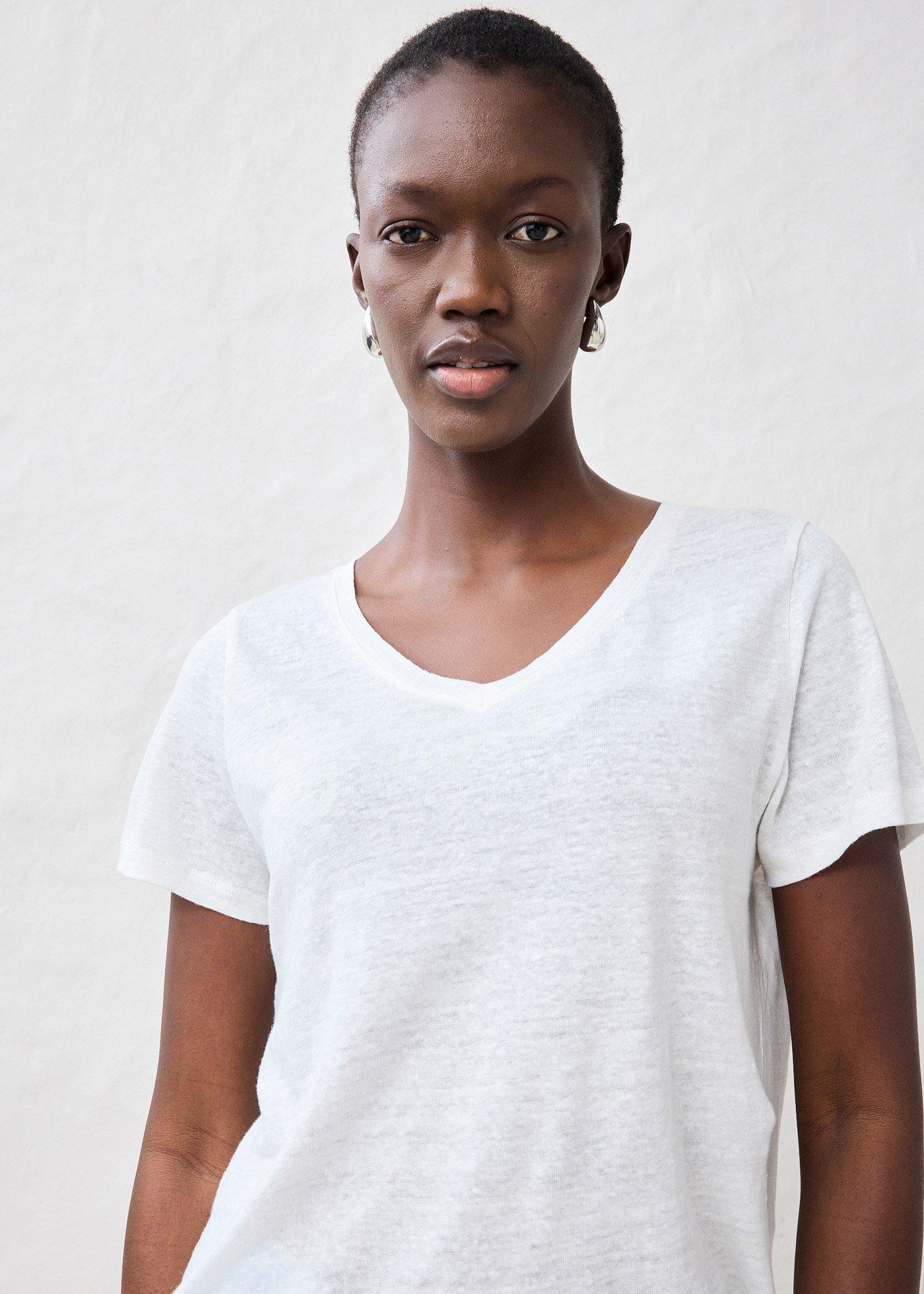 T-shirt z czystego lnu - Bonprix