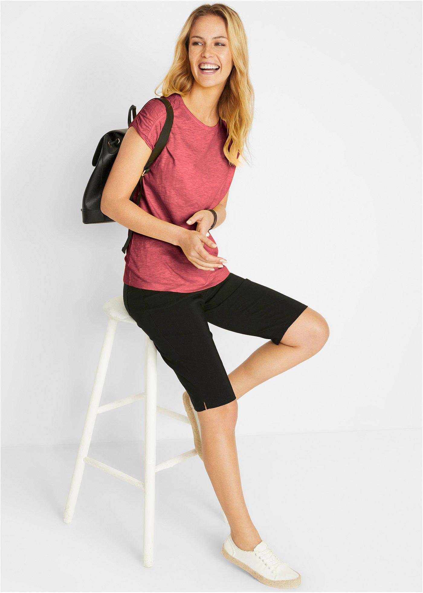 T-shirt boxy, krótki rękaw - Bonprix