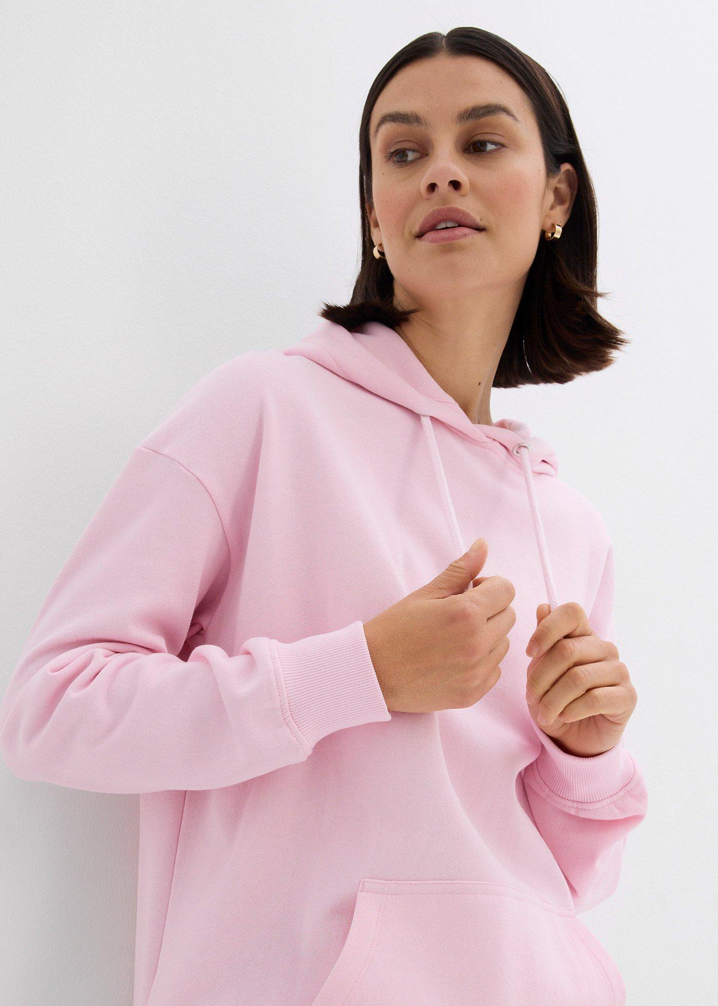 Bluza z kapturem oversize z mieszanki bawełny - Bonprix